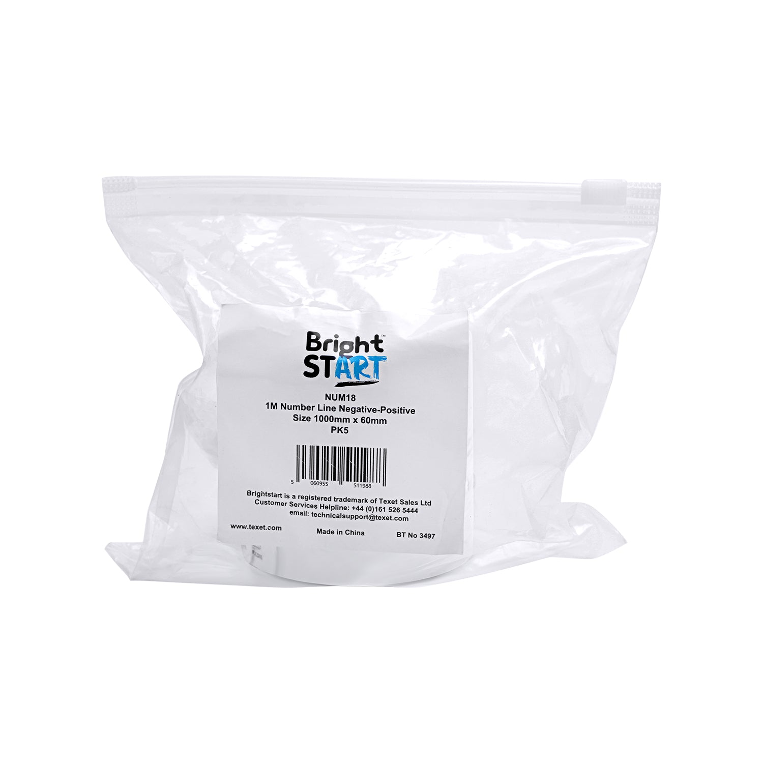 1M Number Line Negative-Positive, Pack of 5