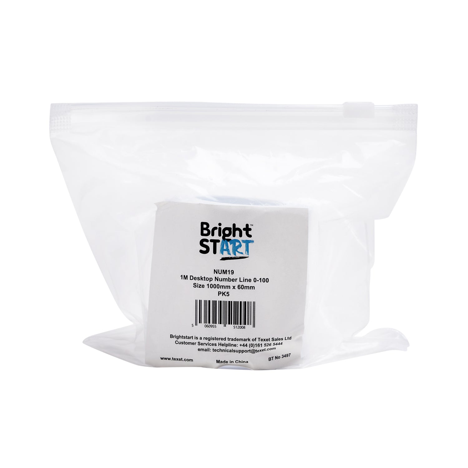 1M Desktop Number Line 0-100, Pack of 5