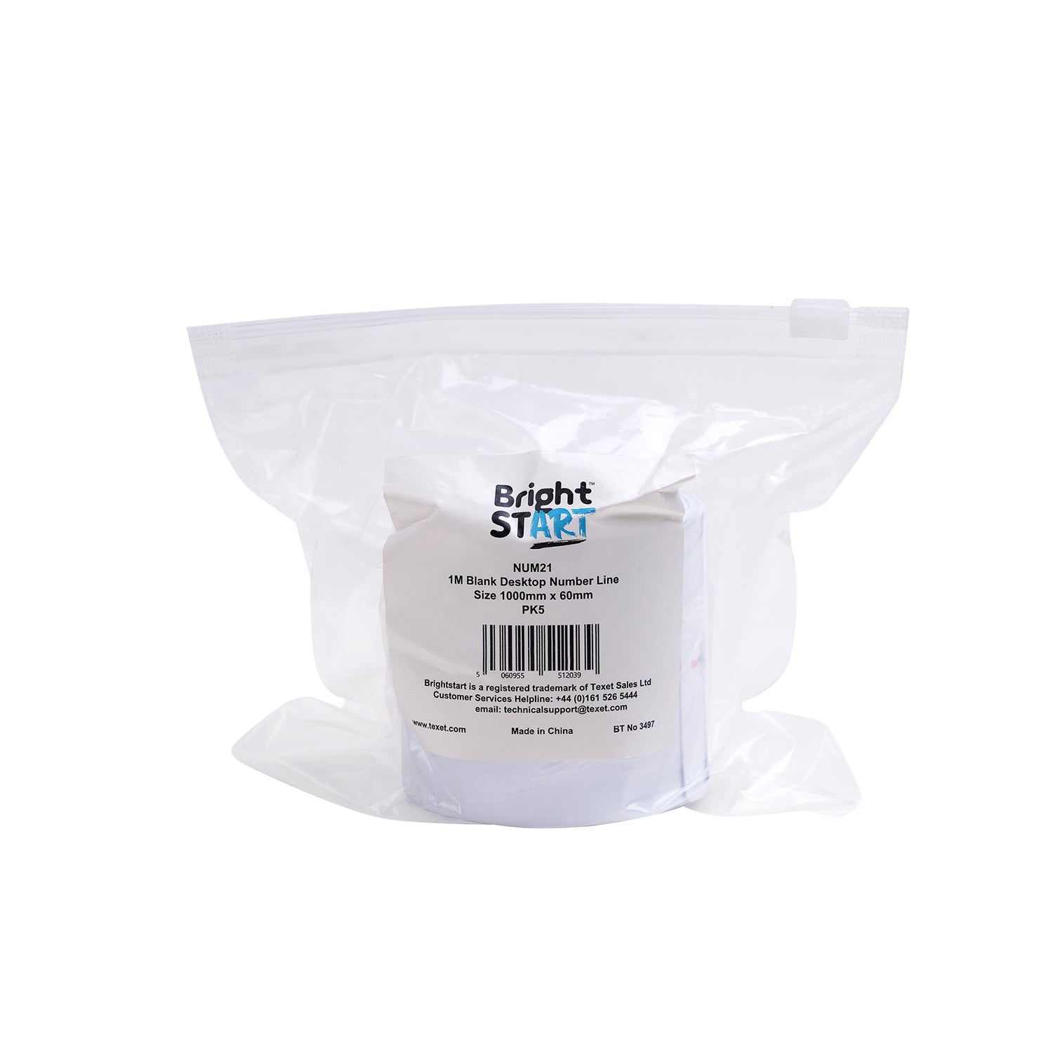 1M Blank Number Line, Pack of 5