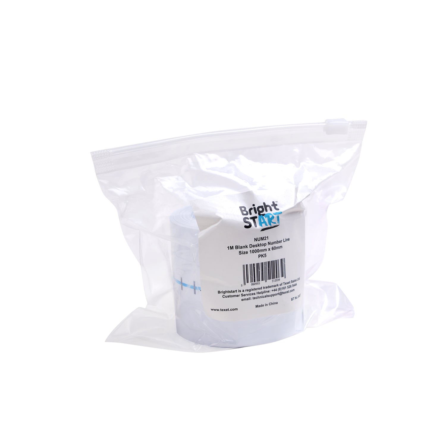 1M Blank Number Line, Pack of 5