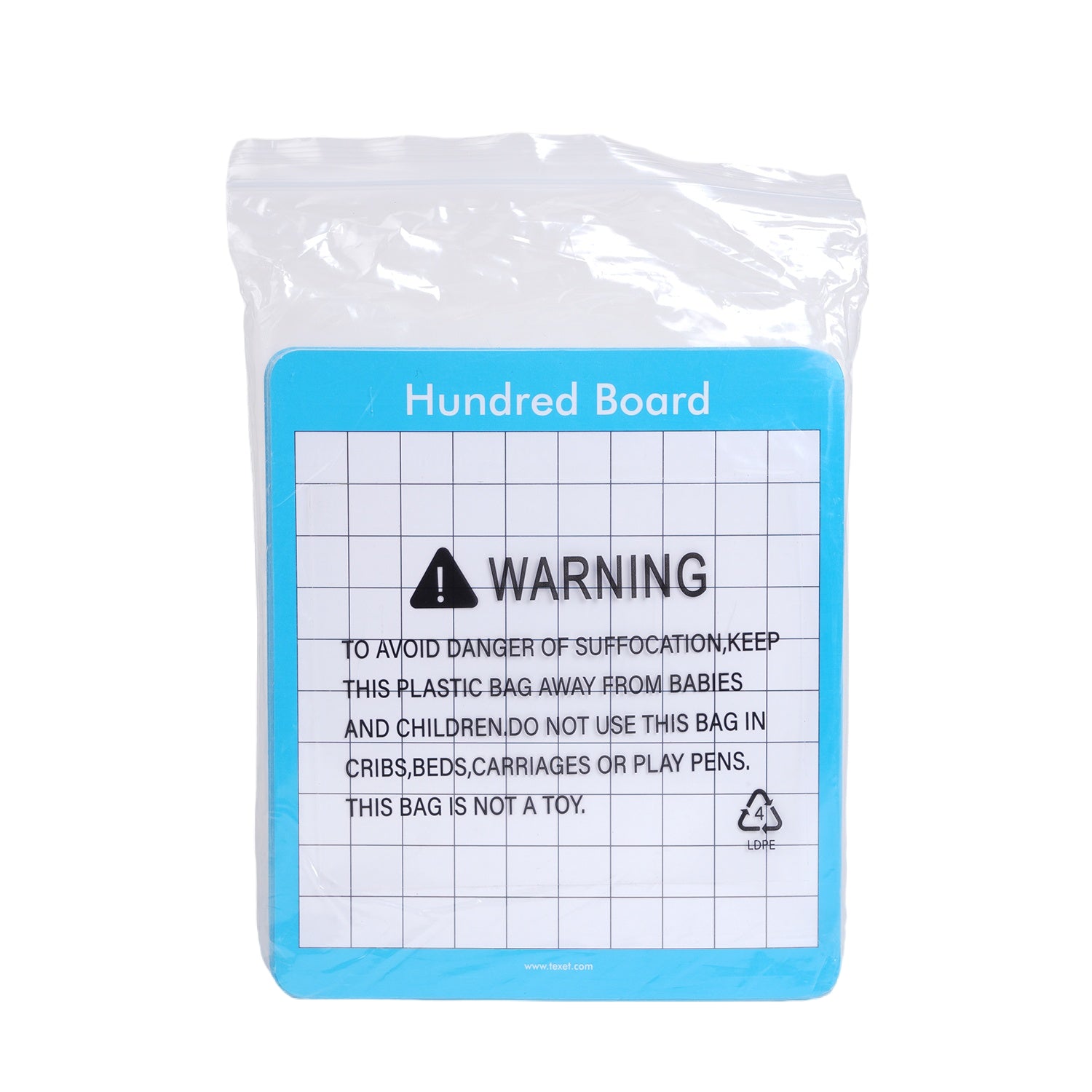 Double-Sided 100 Squares Board Small Size, Pack of 30