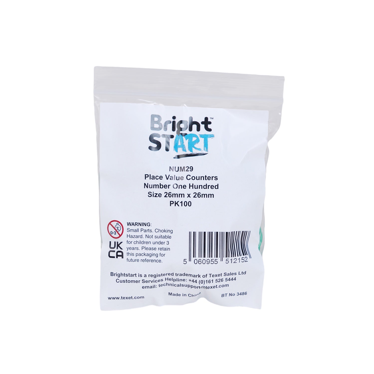 Place Value Counters Number One Hundred, Pack of 100