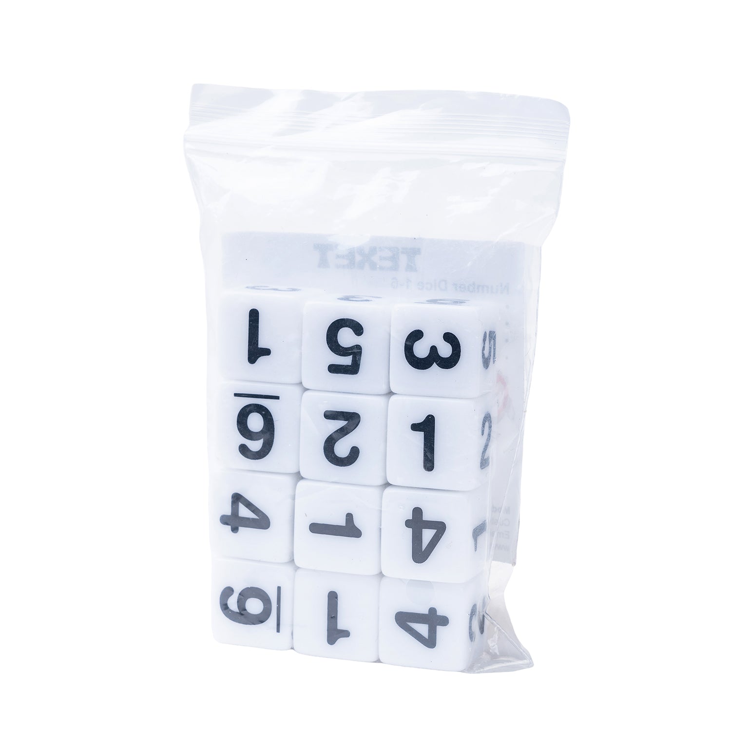 Number Dice 1 to 6, Pack of 12