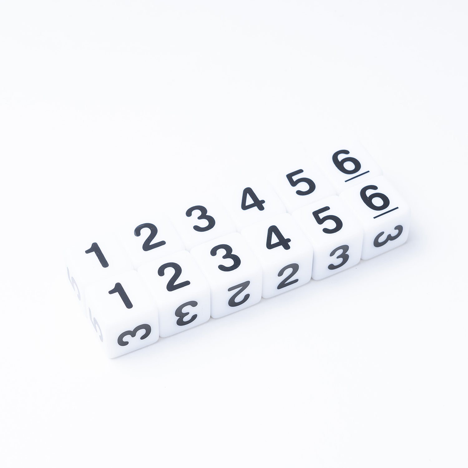Number Dice 1 to 6, Pack of 12