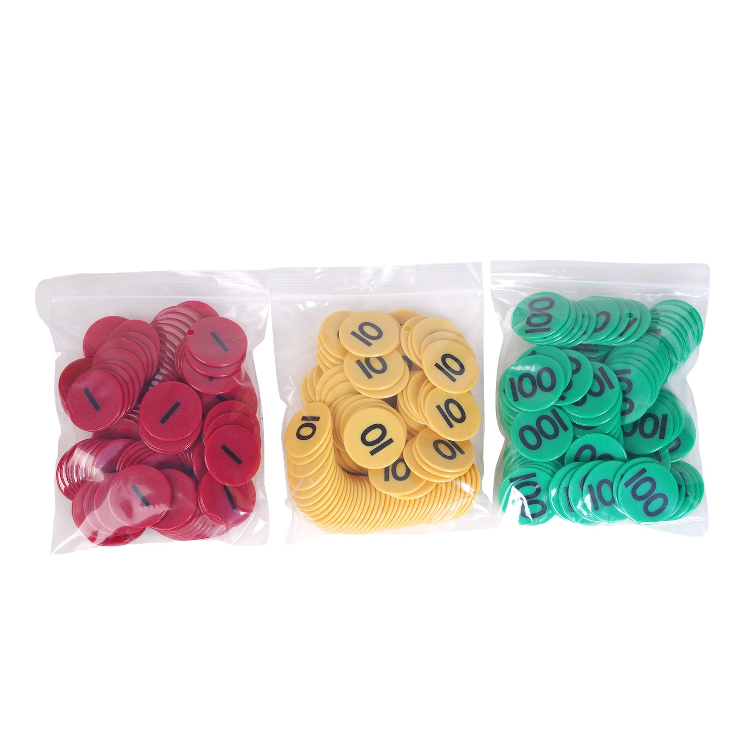 Place Value Counters Number One, Ten & One Hundred Set, Pack of 300