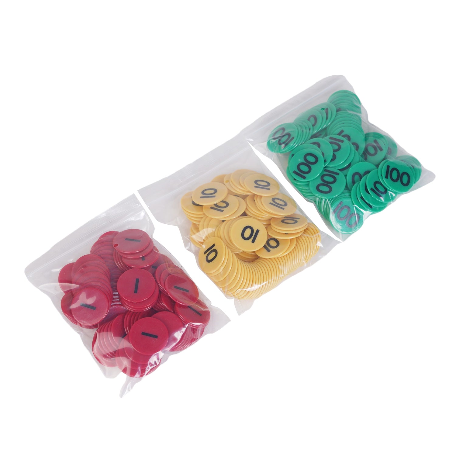 Place Value Counters Number One, Ten & One Hundred Set, Pack of 300