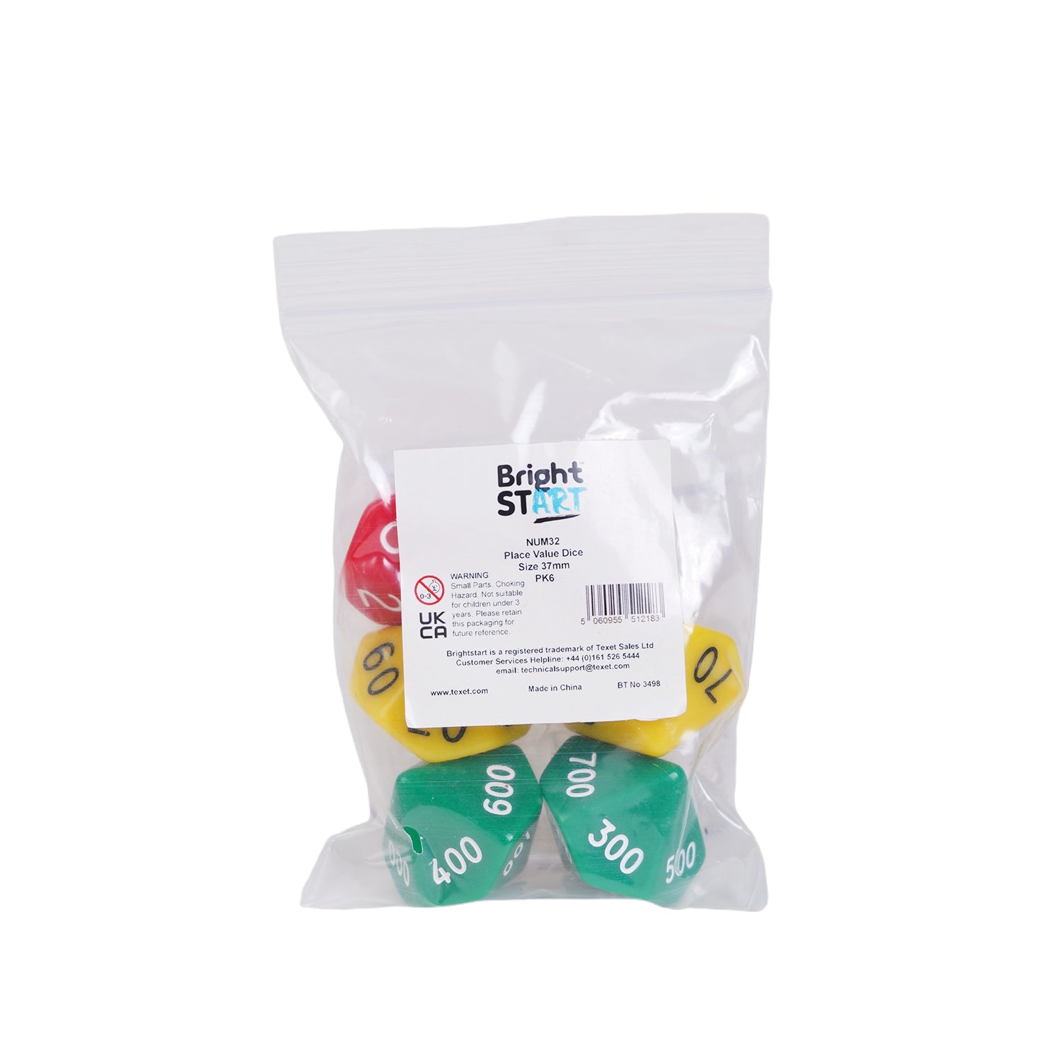 Place Value Dice, Pack of 6