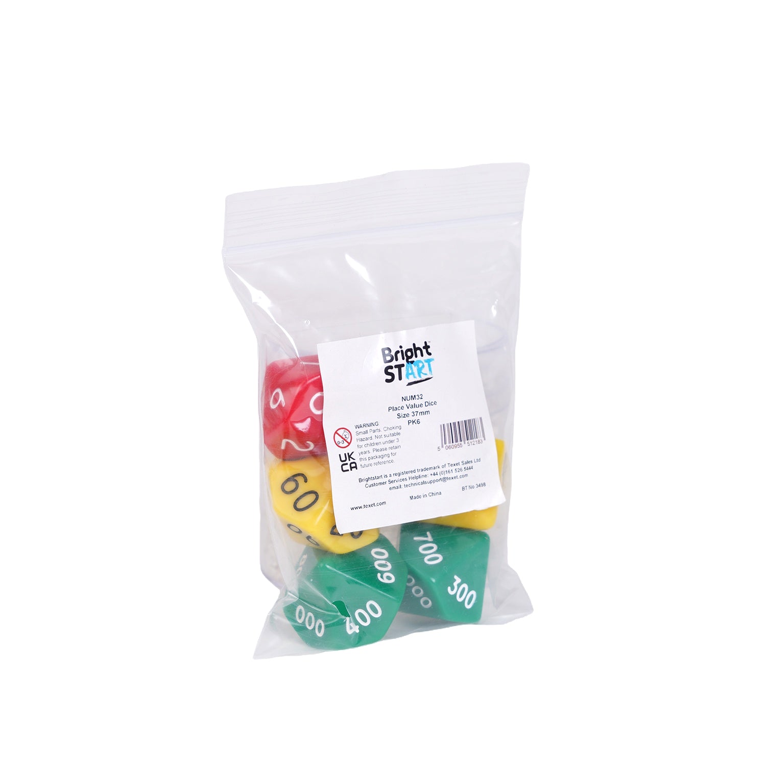 Place Value Dice, Pack of 6