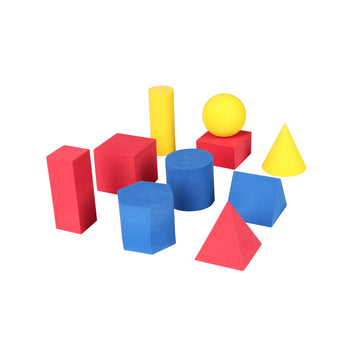 Foam Geometric Solid Shape Set, Pack of 10