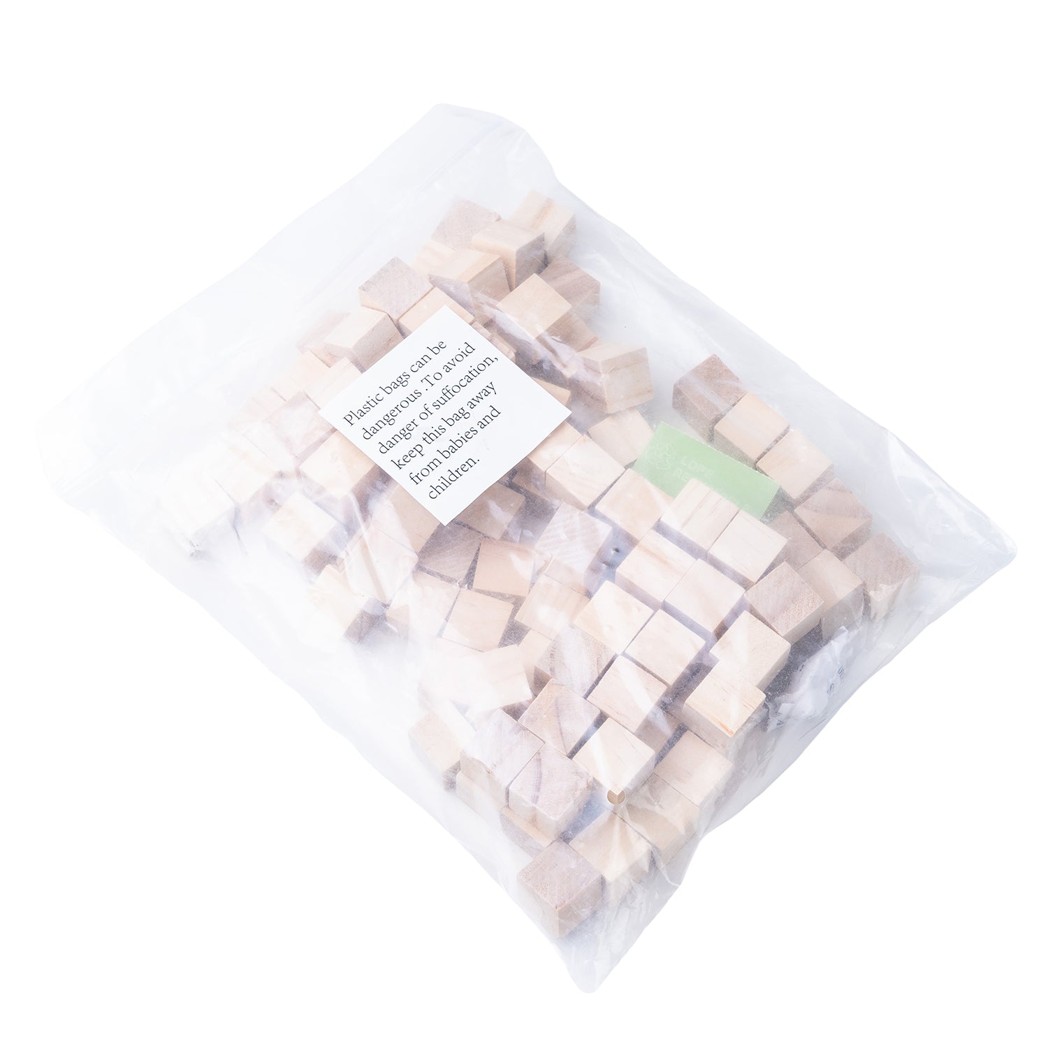 Plain Wooden Cubes, Pack of 100