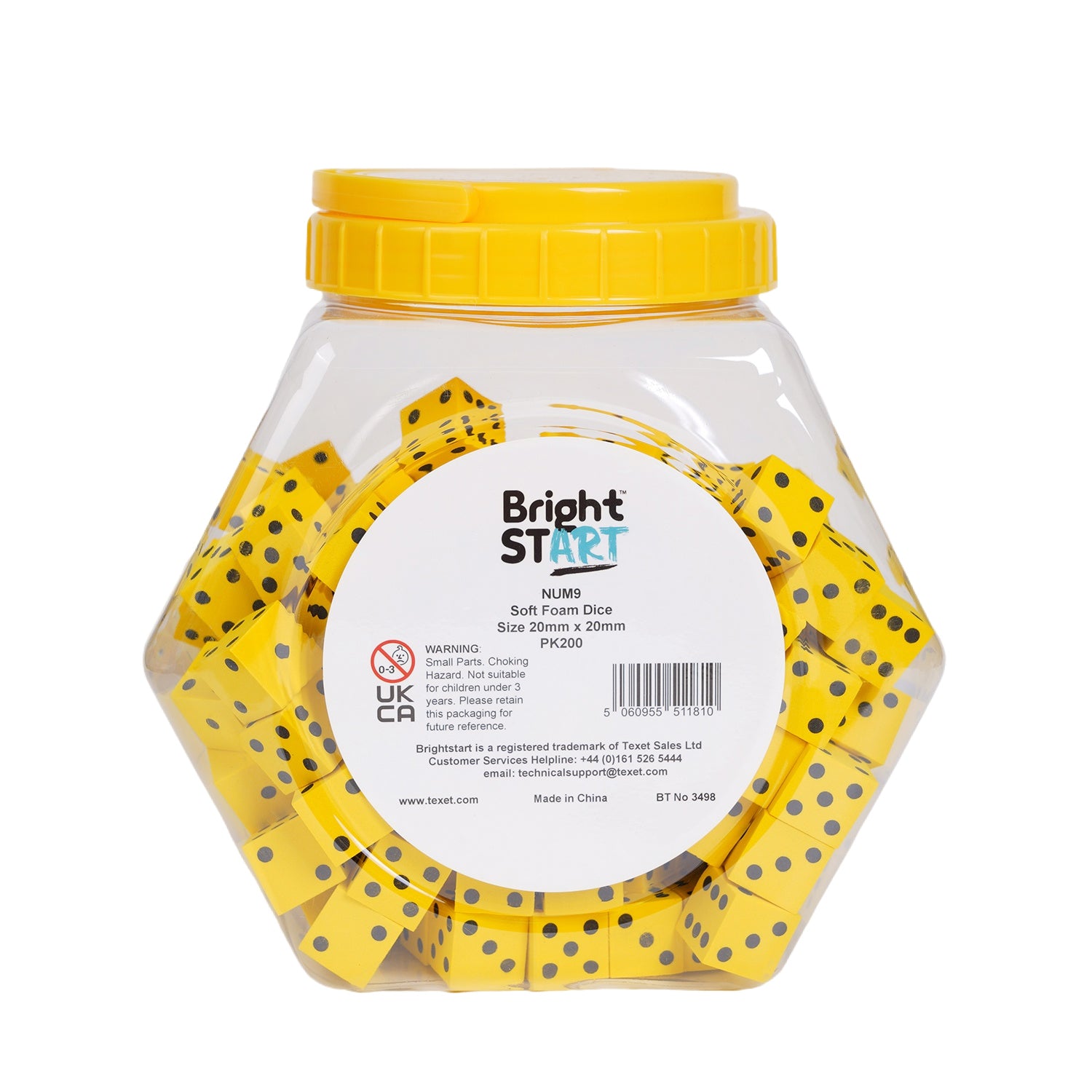 Soft Foam Dice, Pack of 200