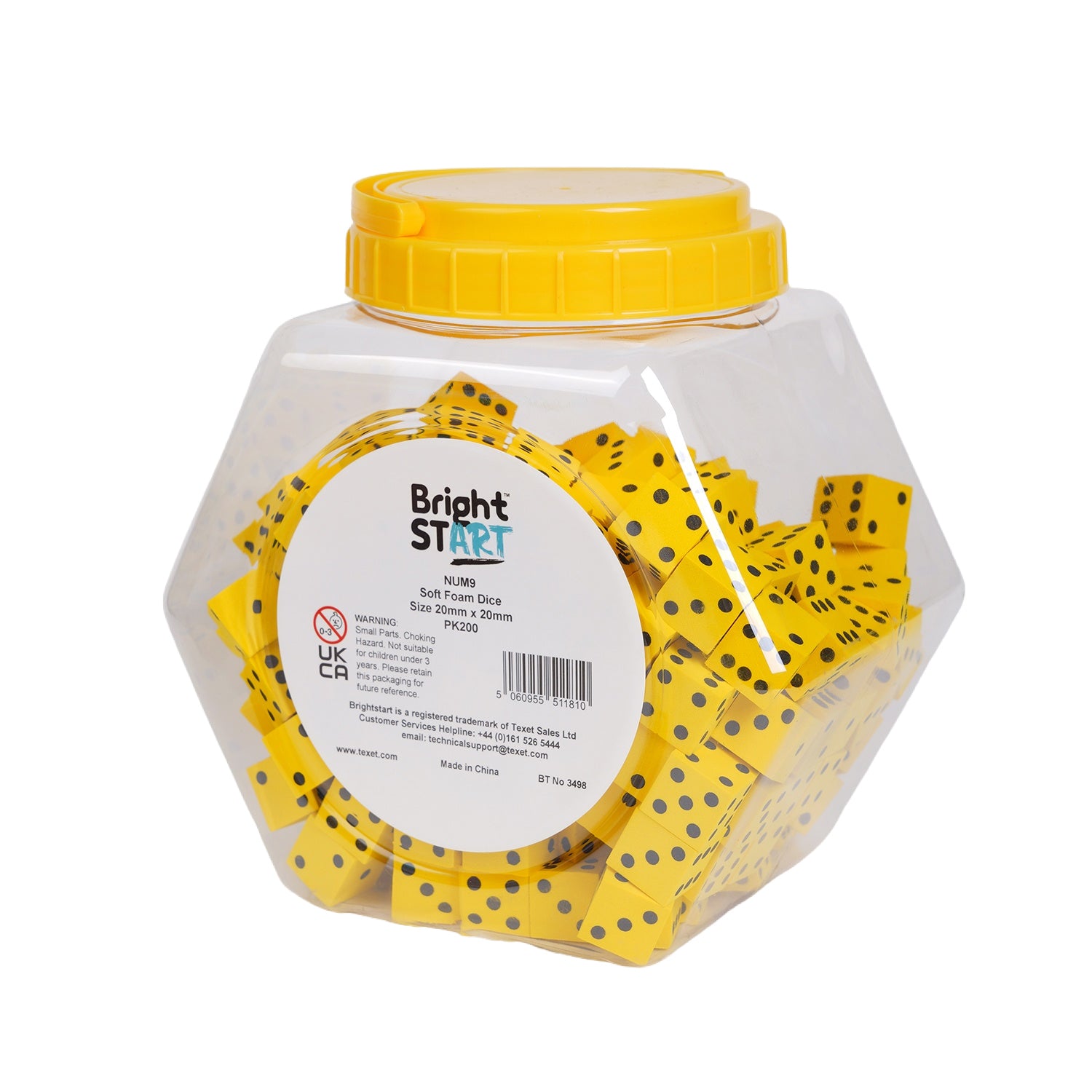 Soft Foam Dice, Pack of 200