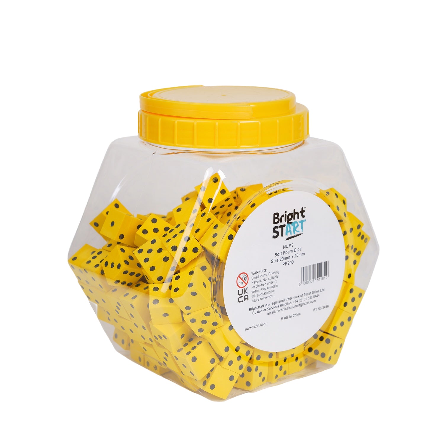 Soft Foam Dice, Pack of 200