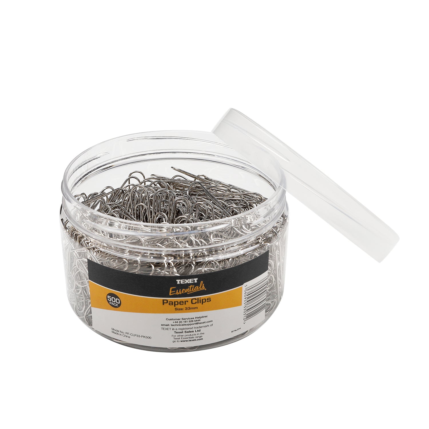 Plain Metal Paper Clips, Pack of 500