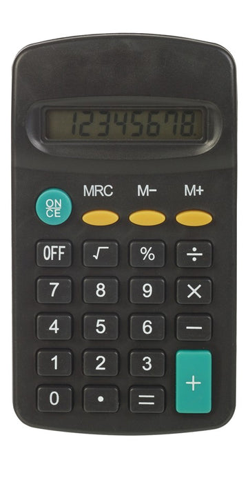 POK-8PK6 8 Digit Pocket Calculator, Pack of 6