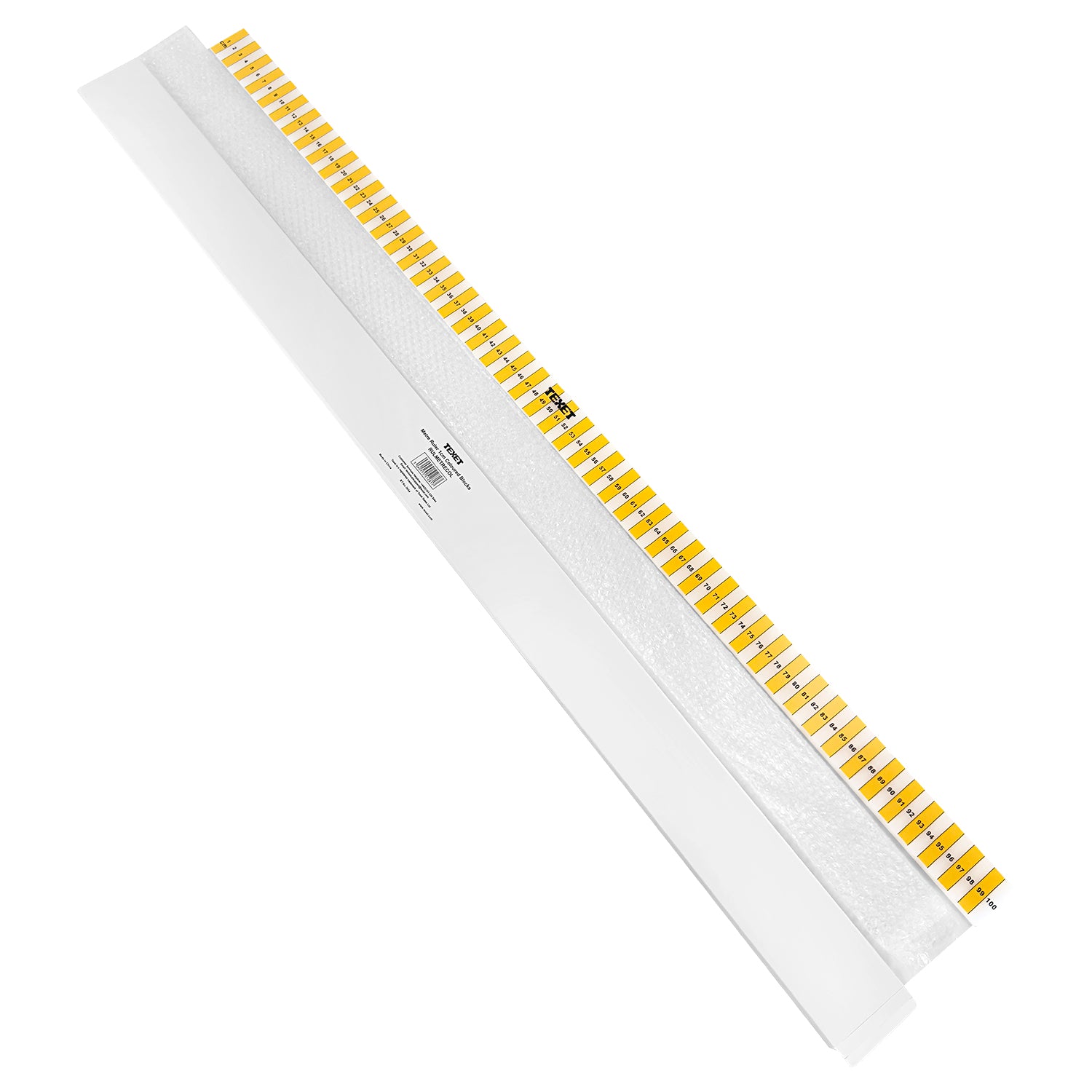 Metre Ruler, Coloured with Blocks