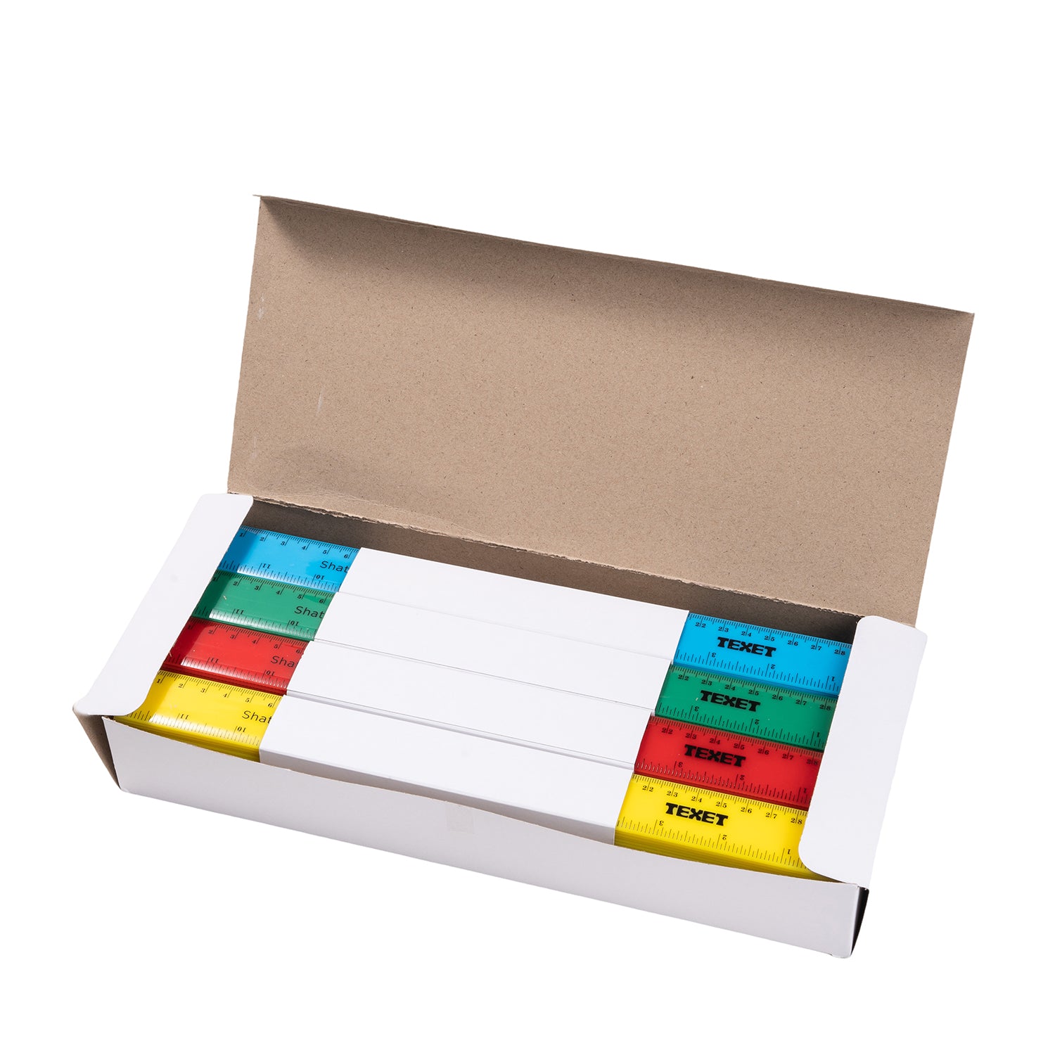 Coloured Ruler, 30cm Pack of 100