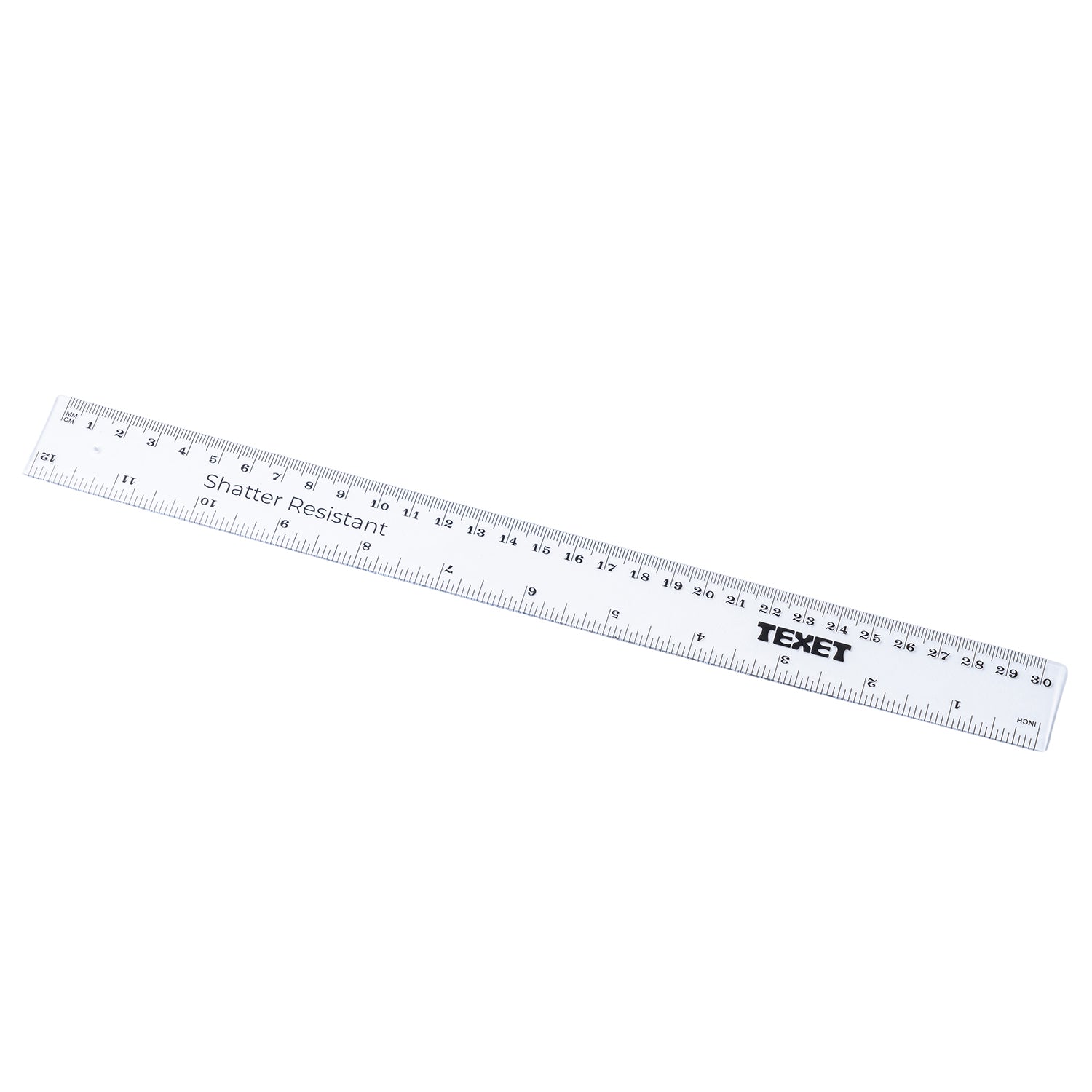 Clear Ruler 30cm, Pack of 100 in cm / inches