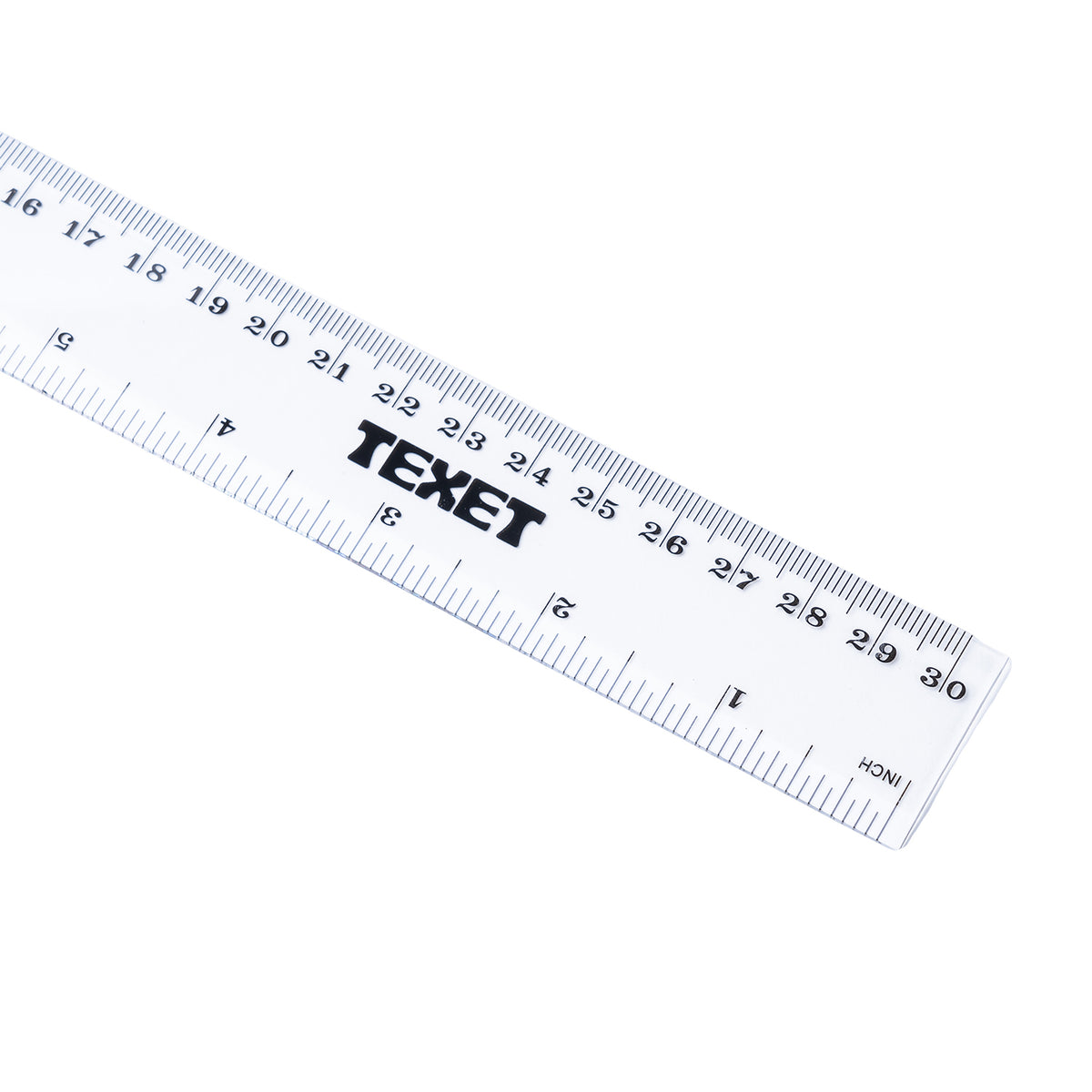 Texet Ruler Clear Ruler 30cm, Pack of 100 in cm / inches – www.texet.com