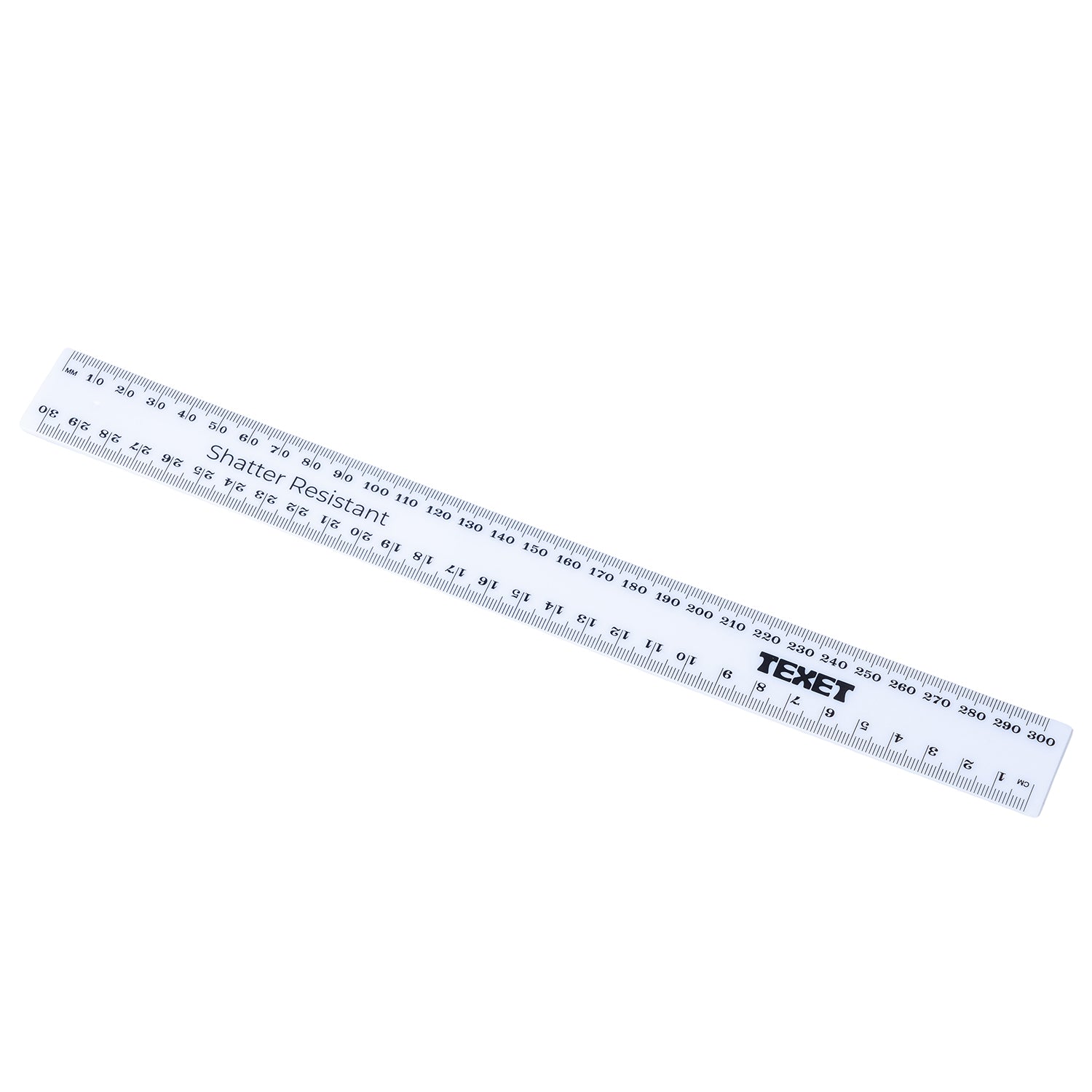 White Ruler, Pack of 100 in cm / mm