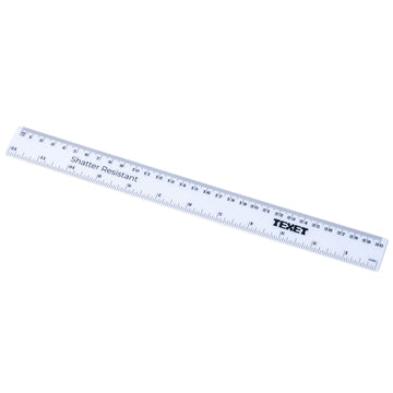 White Ruler, Pack of 100 in cm / inches