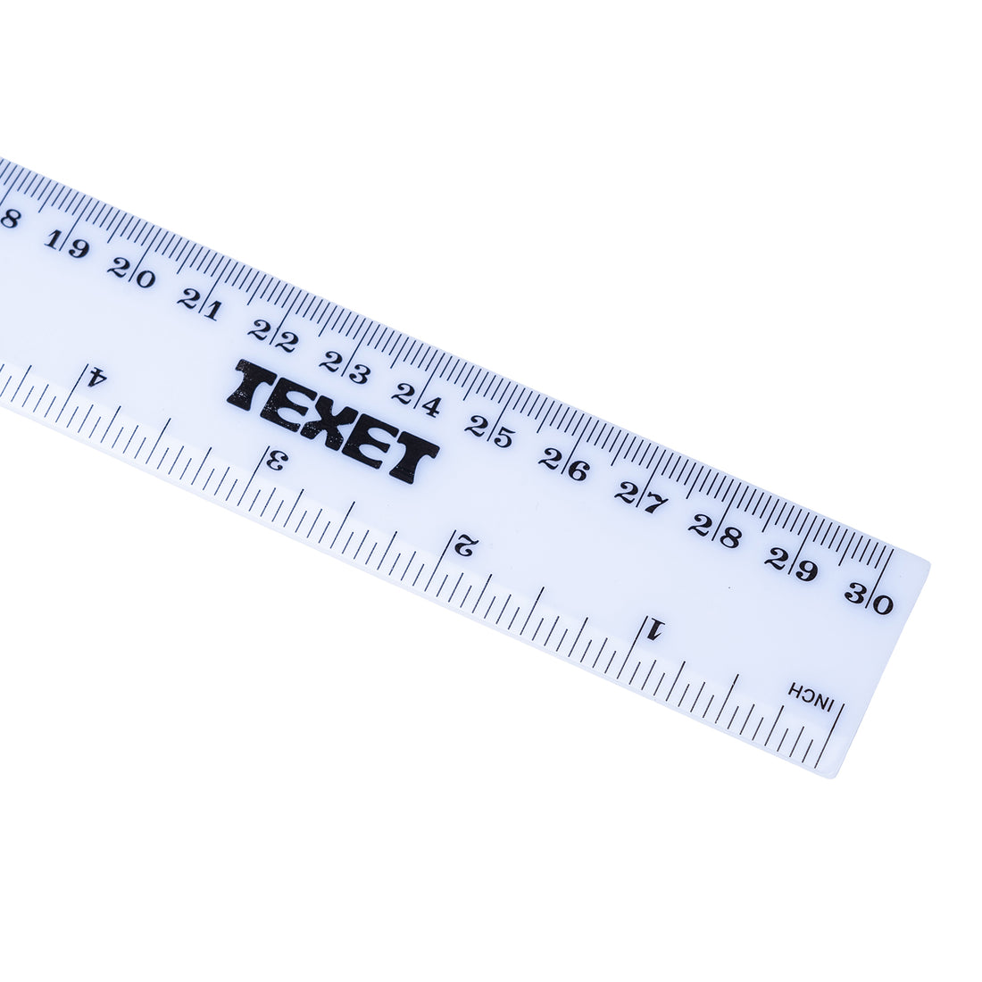 White Ruler, Pack of 100 in cm / inches