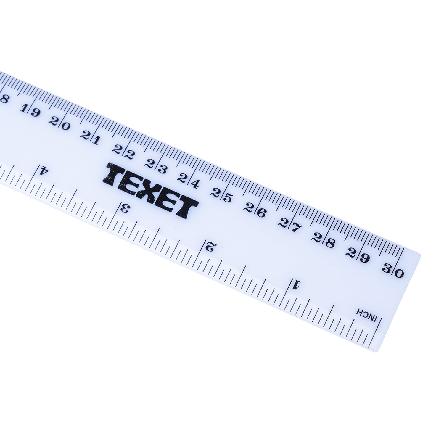 White Ruler, Pack of 100 in cm / inches