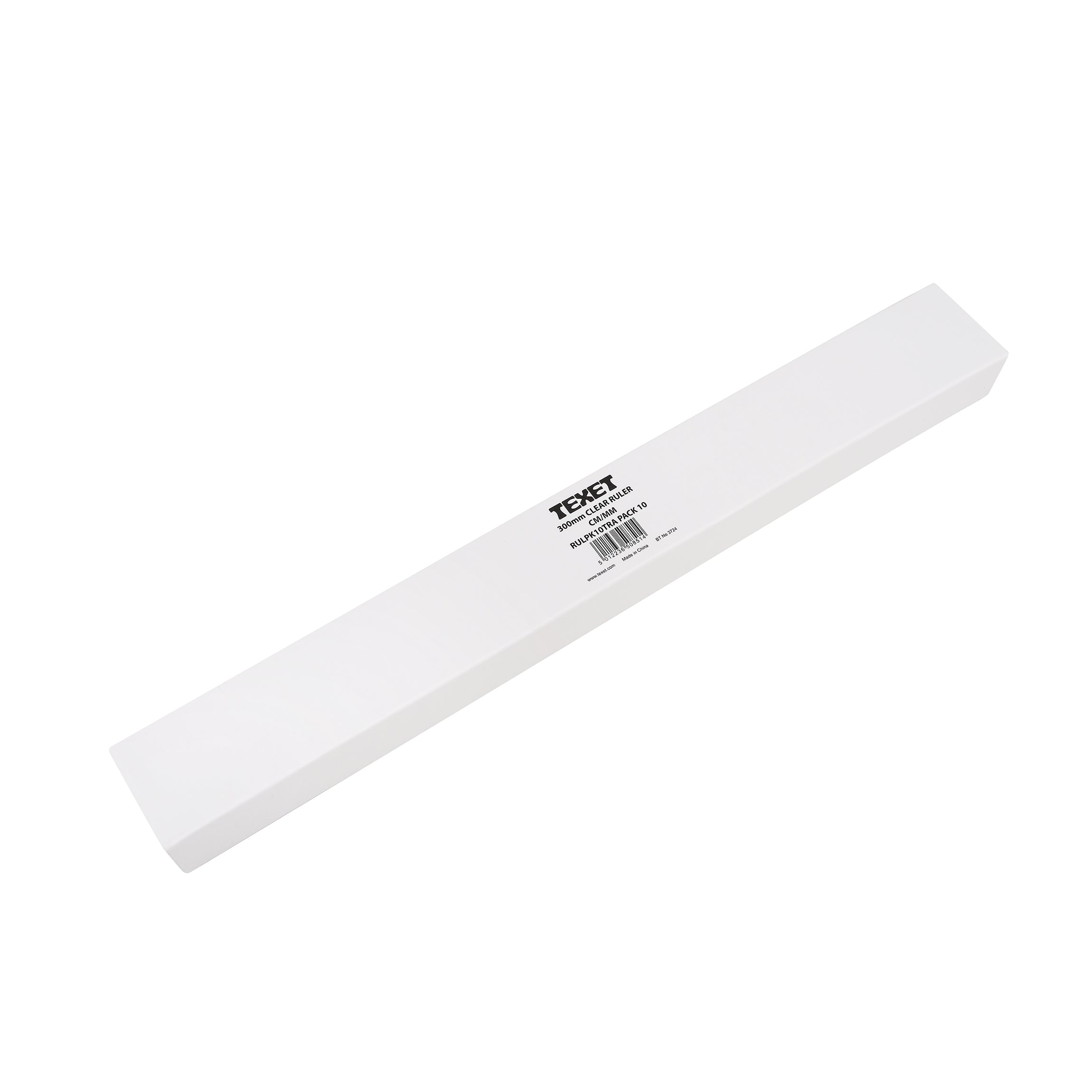 Clear Ruler, 300mm Pack of 10 in cm / mm
