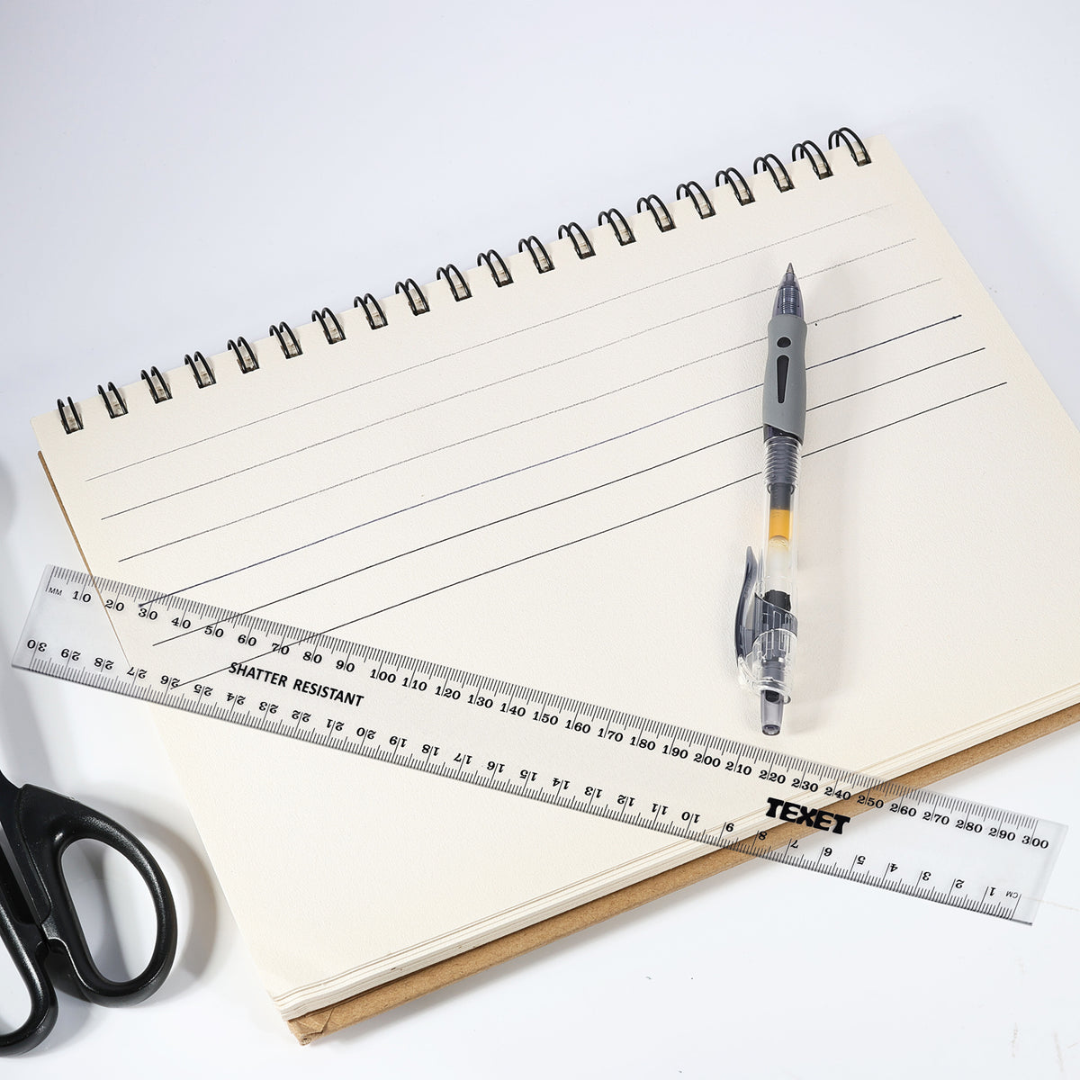 Texet Ruler Clear Ruler, 300mm Pack of 10 in cm / mm – www.texet.com