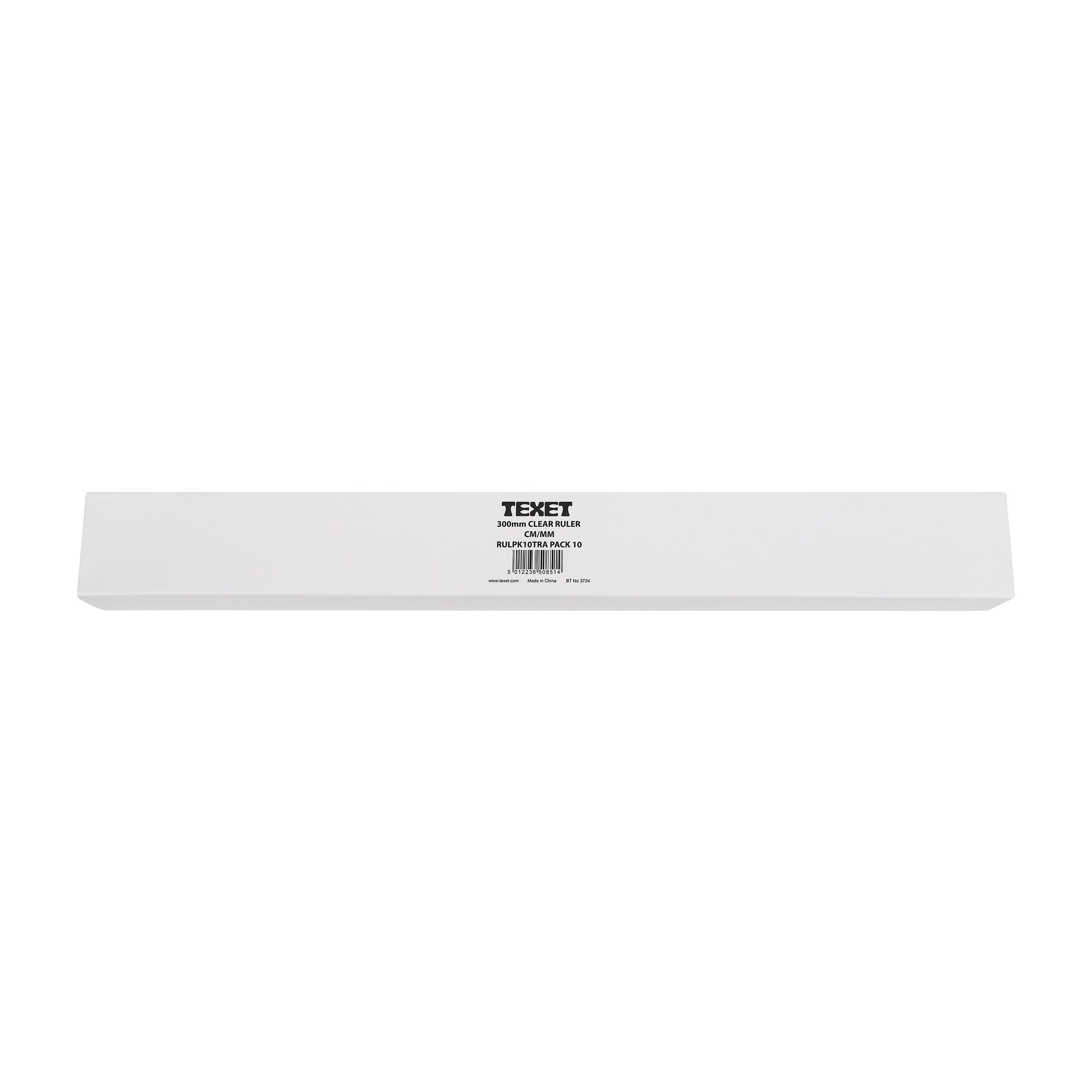 Clear Ruler, 300mm Pack of 10 in cm / mm