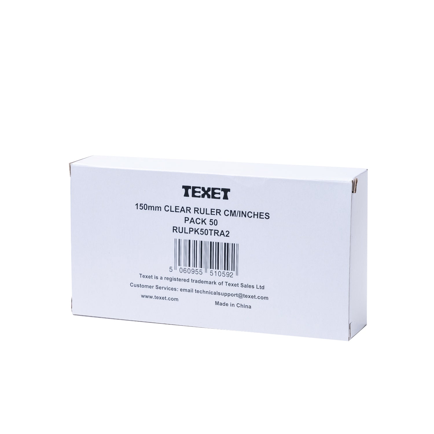 White Ruler 150mm, Pack of 50 in cm/mm