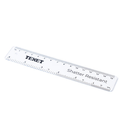 White Ruler 150mm, Pack of 50 in cm/mm