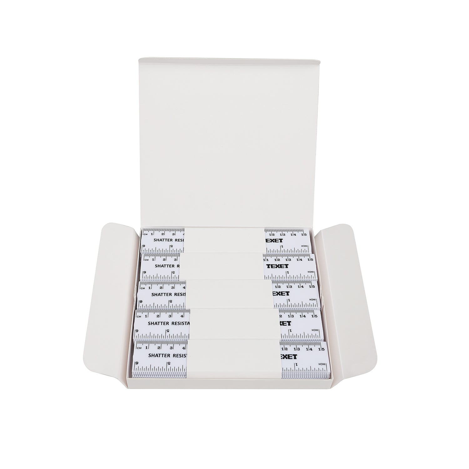 White Ruler 150mm, Pack of 50 in cm/inches