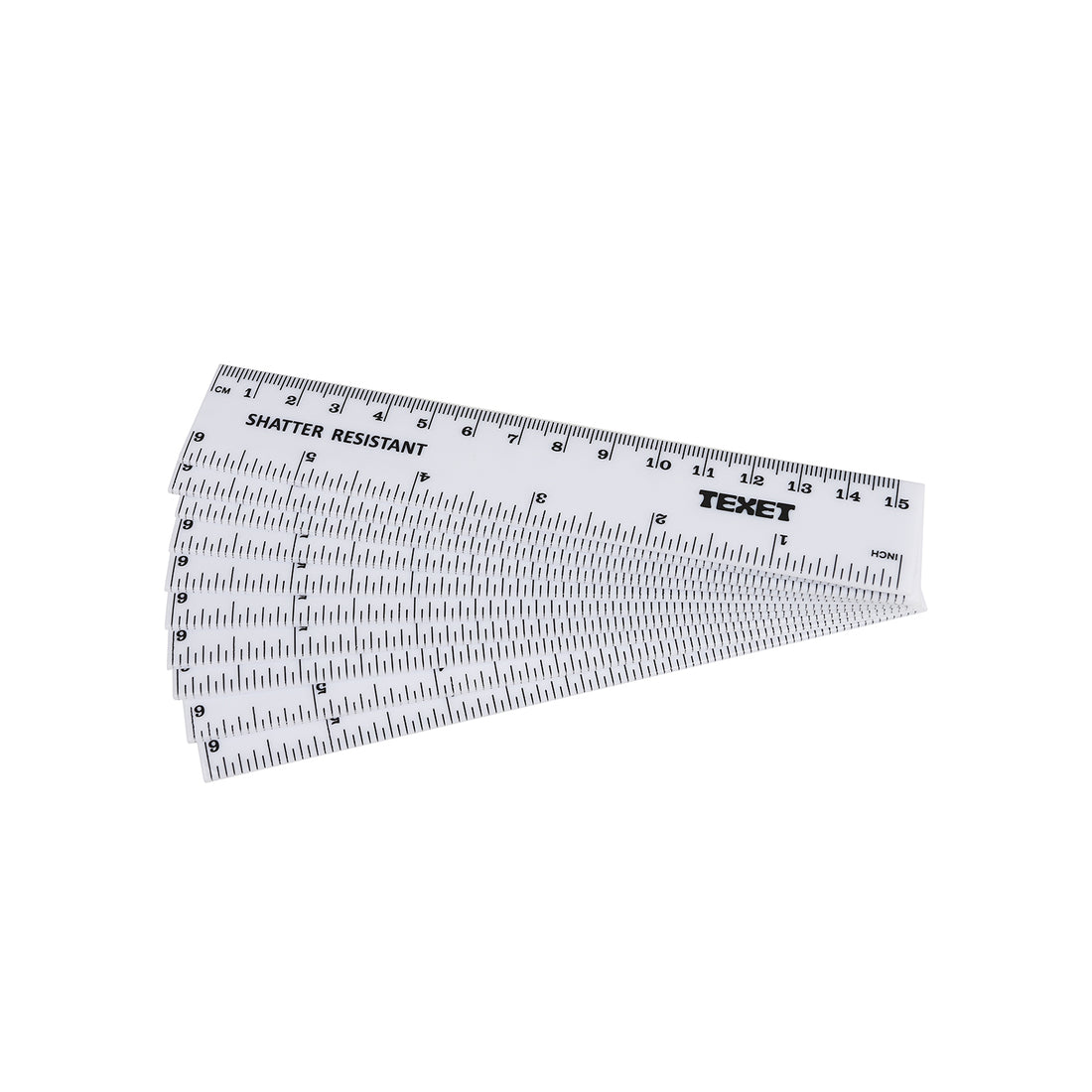 White Ruler 150mm, Pack of 50 in cm/inches