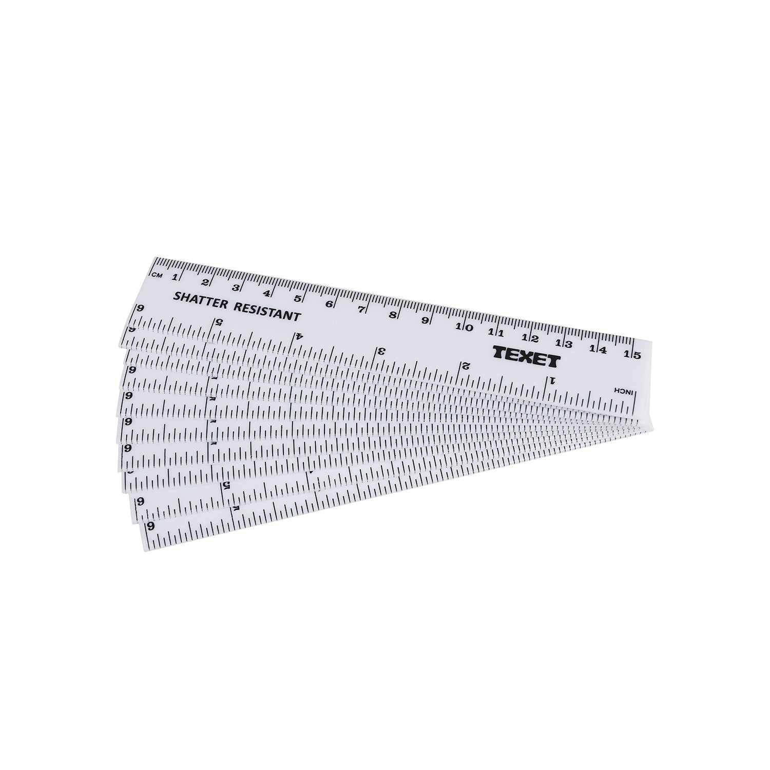 White Ruler 150mm, Pack of 50 in cm/inches