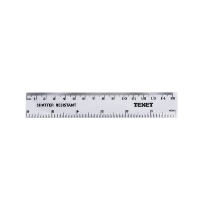 White Ruler 150mm, Pack of 50 in cm/inches