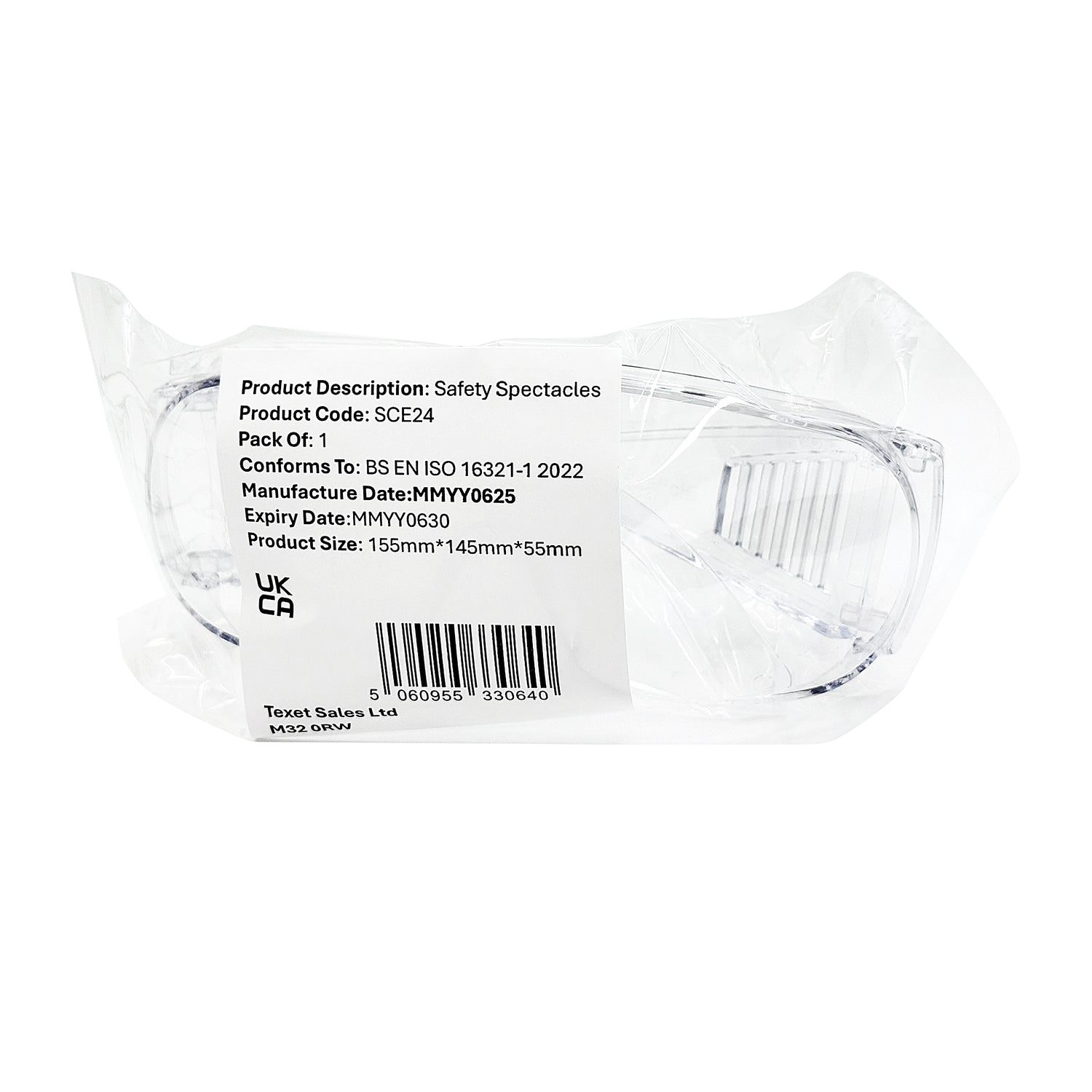 Safety Spectacles, Pack of 12