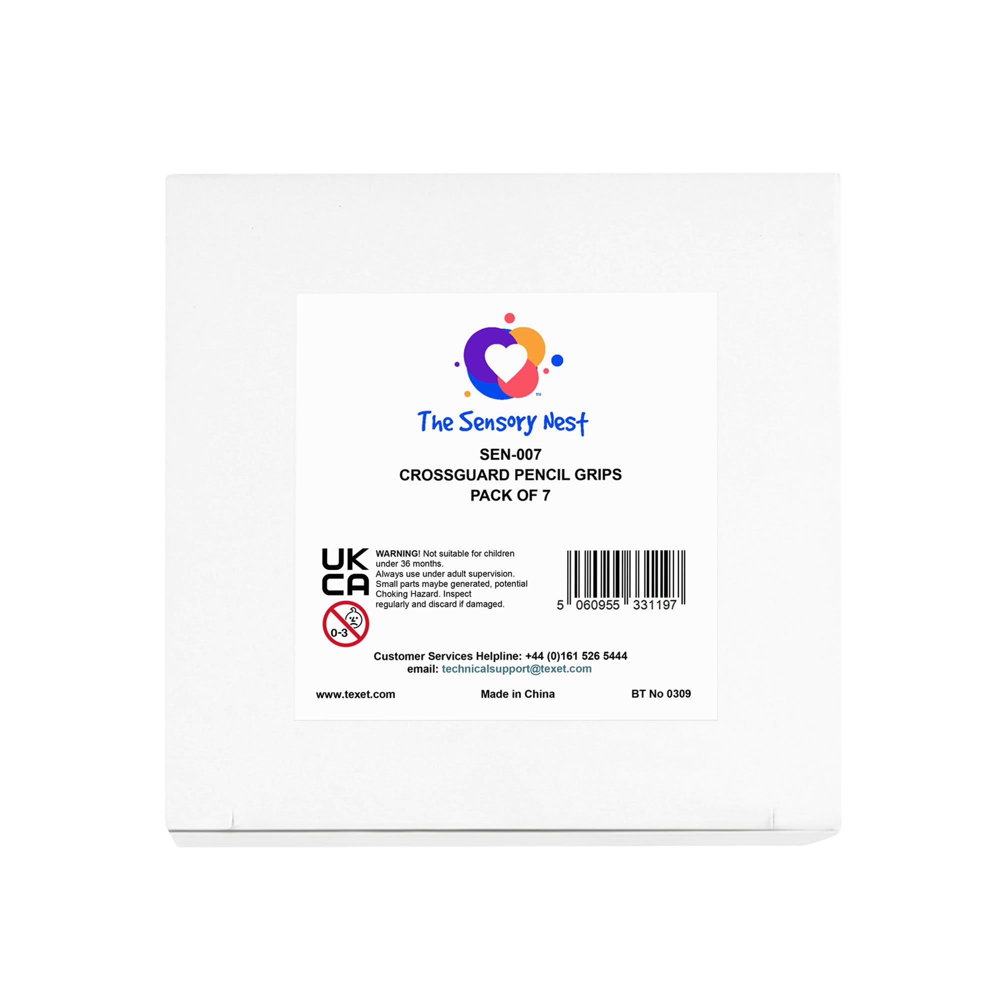 Crossguard Pencil Grips, Pack of 7