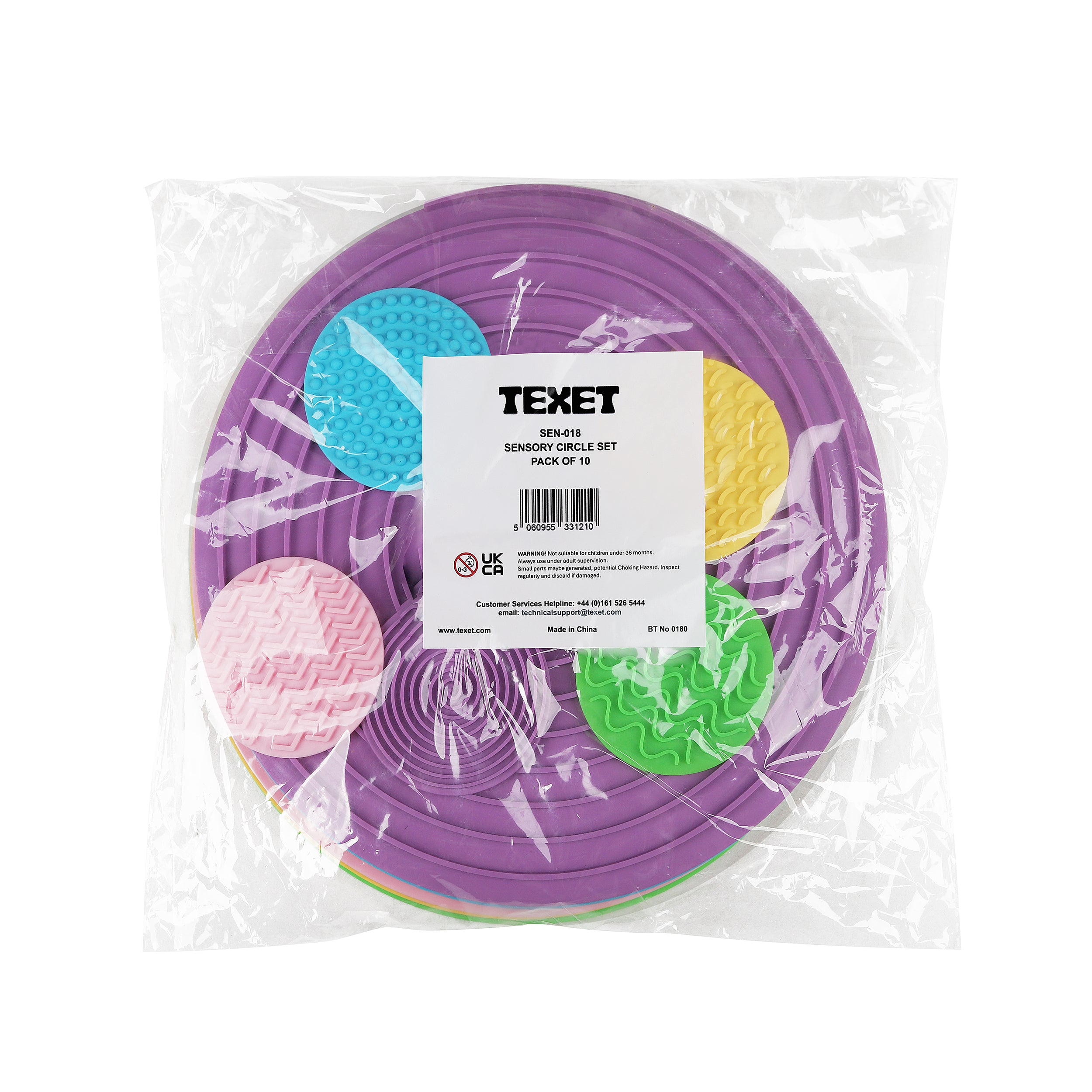 Sensory Circle Set – Textured Tactile Discs for Sensory Play & Therapy, Pack of 10
