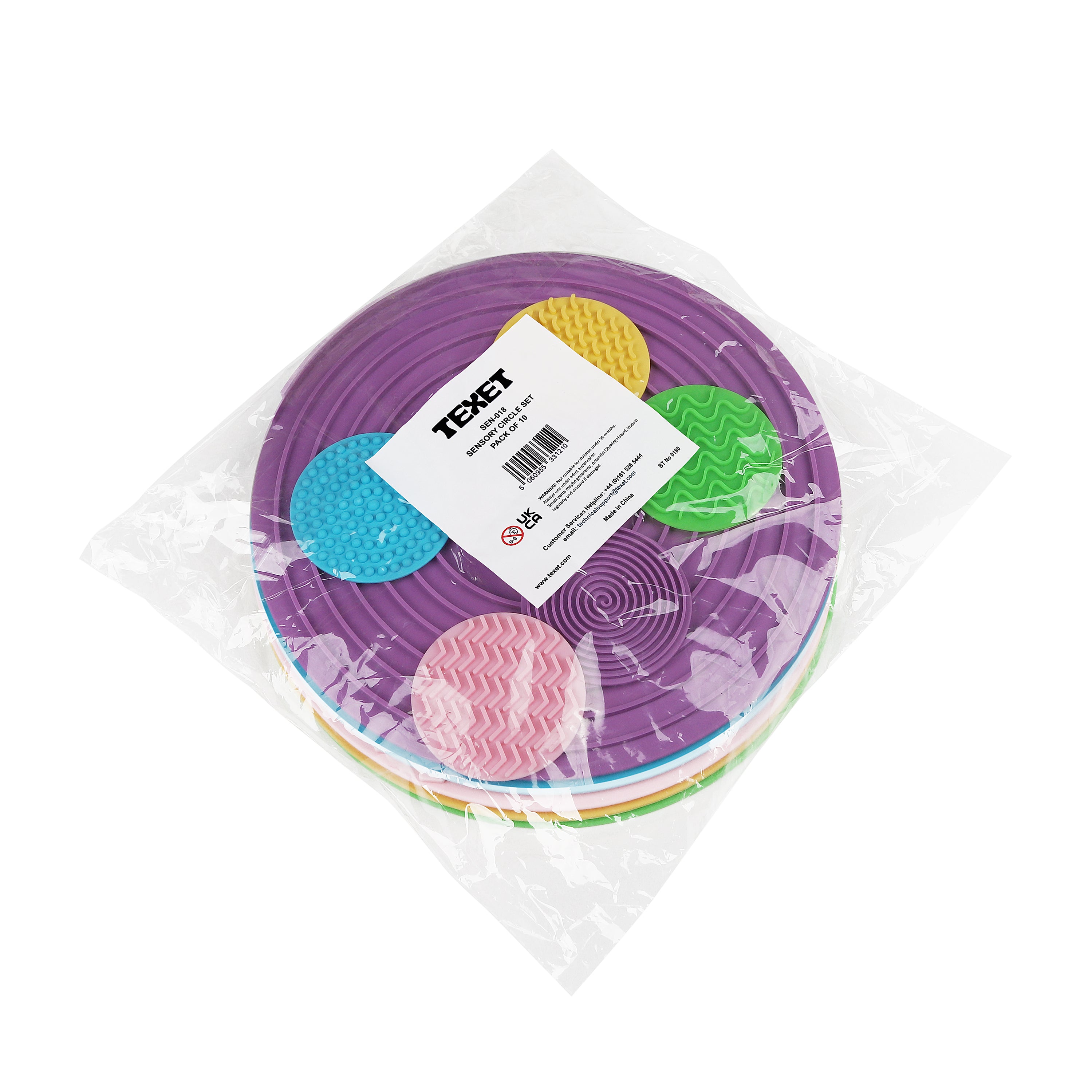 Sensory Circle Set – Textured Tactile Discs for Sensory Play & Therapy, Pack of 10