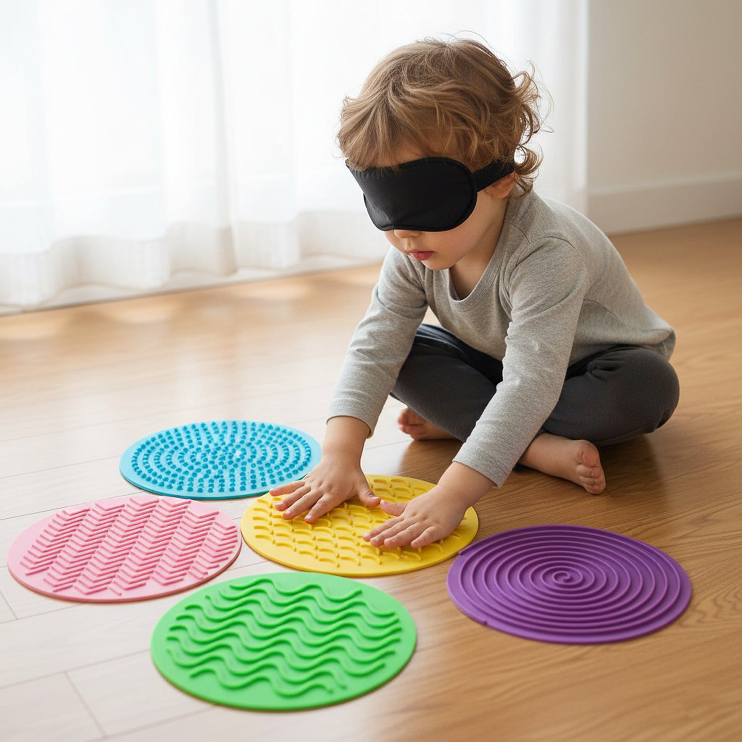 Sensory Circle Set – Textured Tactile Discs for Sensory Play & Therapy, Pack of 10