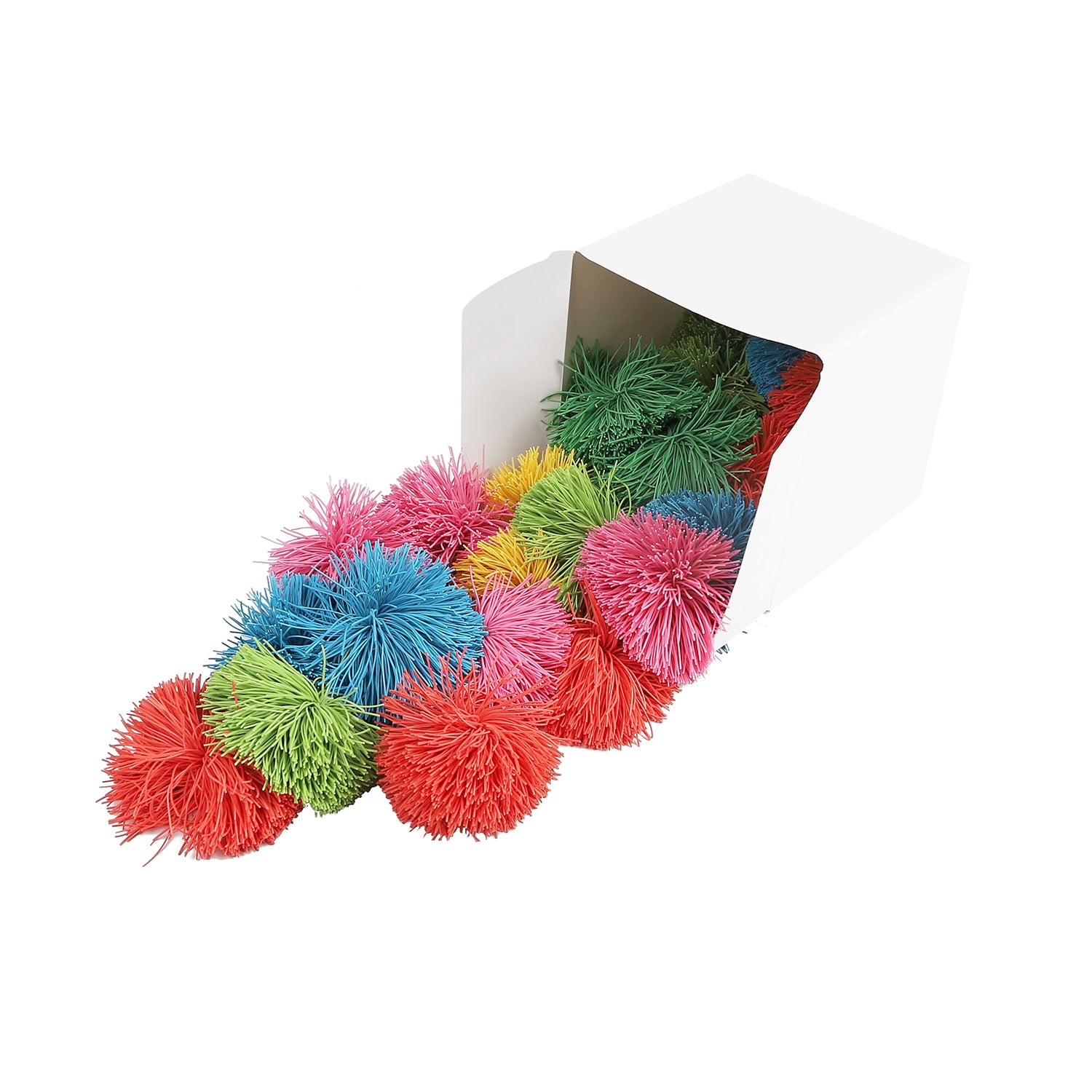 Fuzzee Rubber Ball - Sensory Tactile Stress Relief Toys, Pack of 30