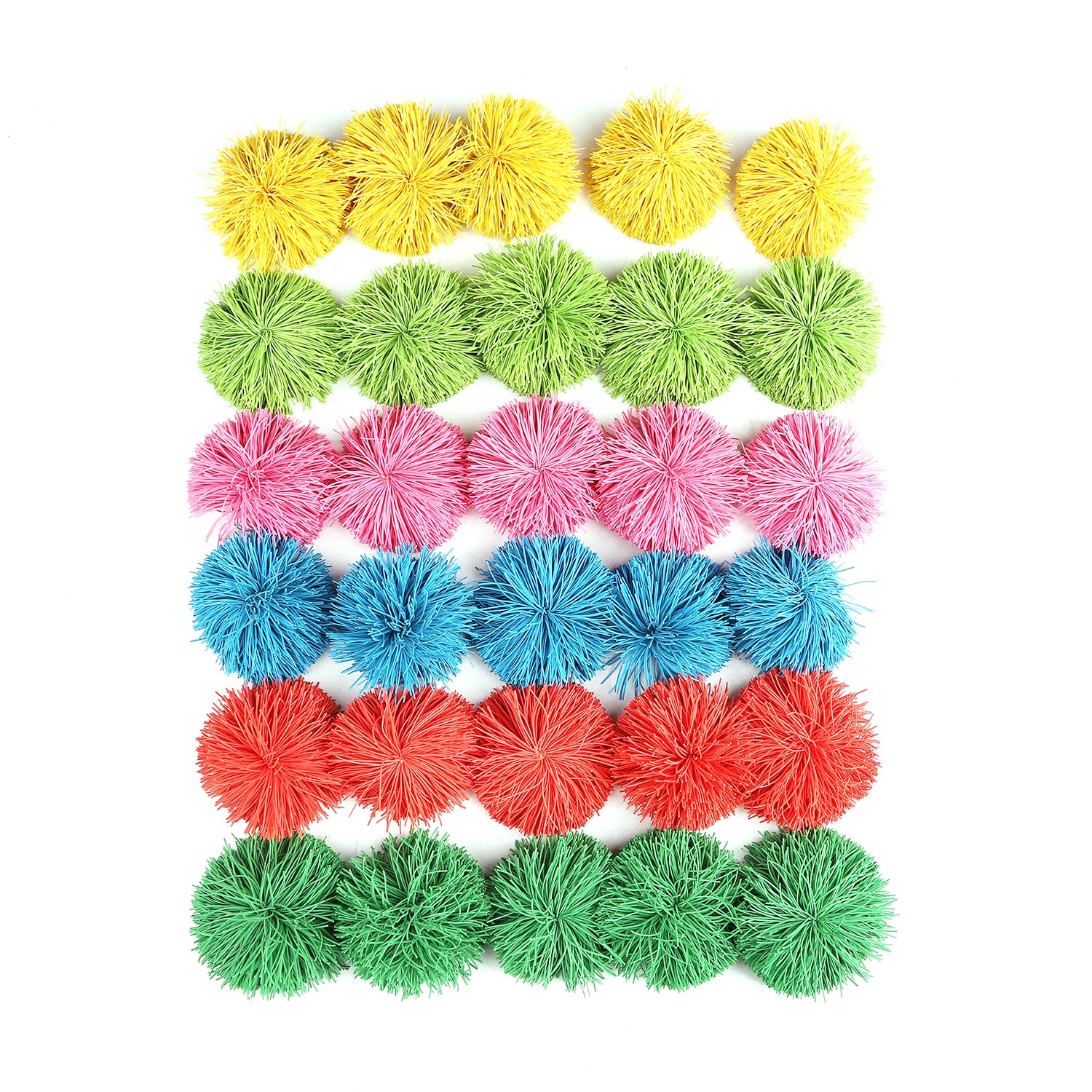 Fuzzee Rubber Ball - Sensory Tactile Stress Relief Toys, Pack of 30