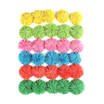 Fuzzee Rubber Ball - Sensory Tactile Stress Relief Toys, Pack of 30