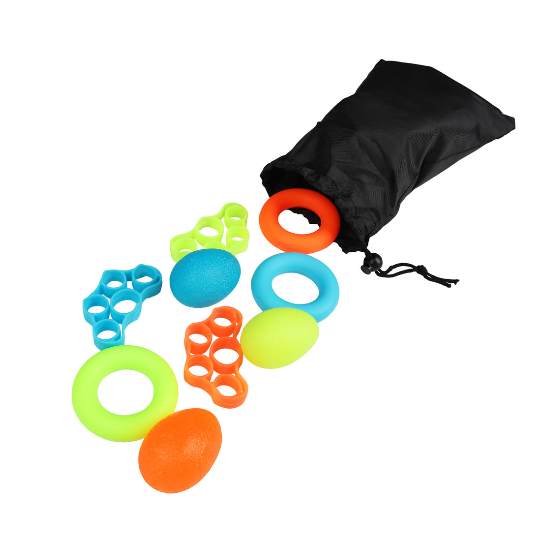 Silicone Hand Strengthener Set – Grip & Finger Exercise Kit, Pack of 9