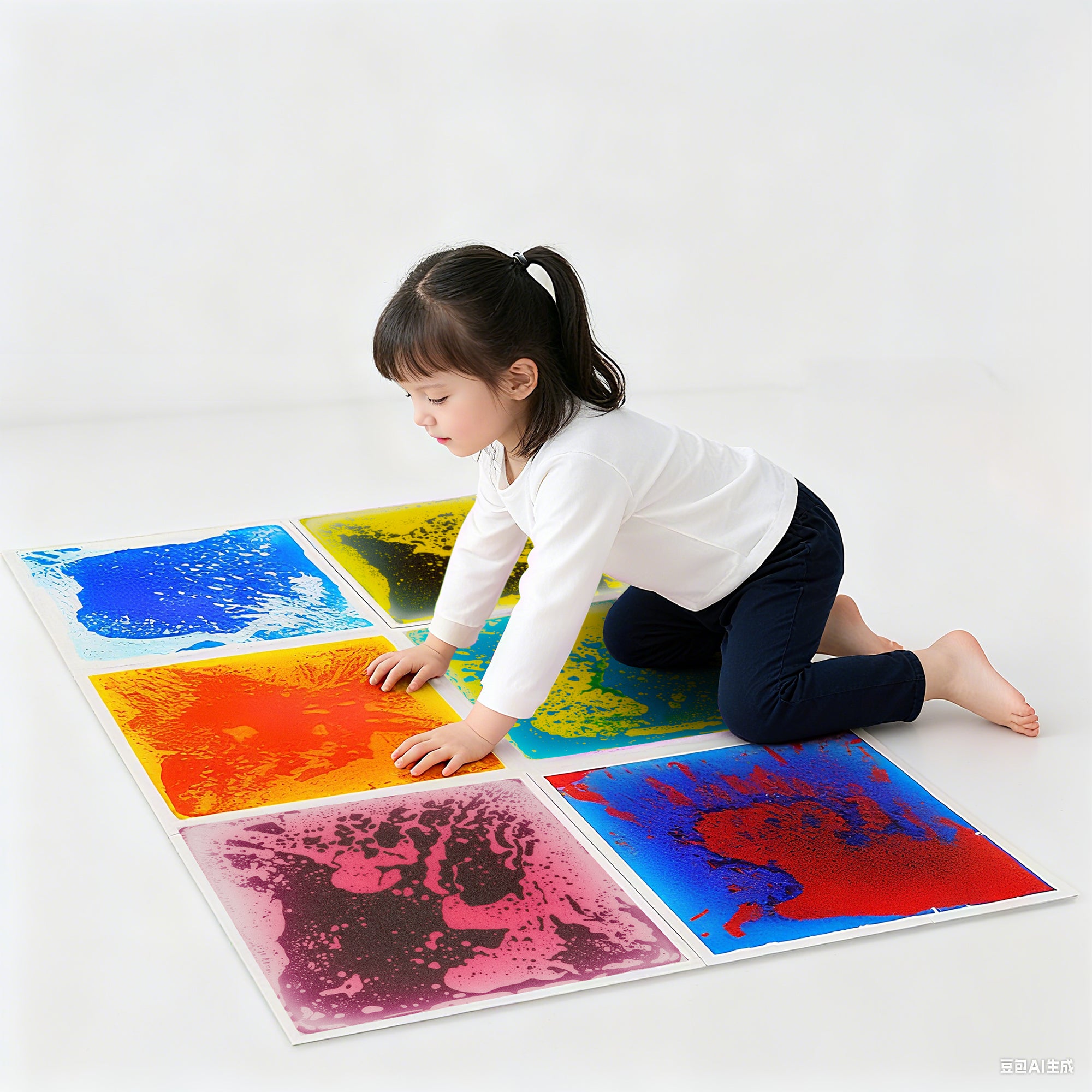 Sensory Liquid Floor Tile 500mm, Pack of 6