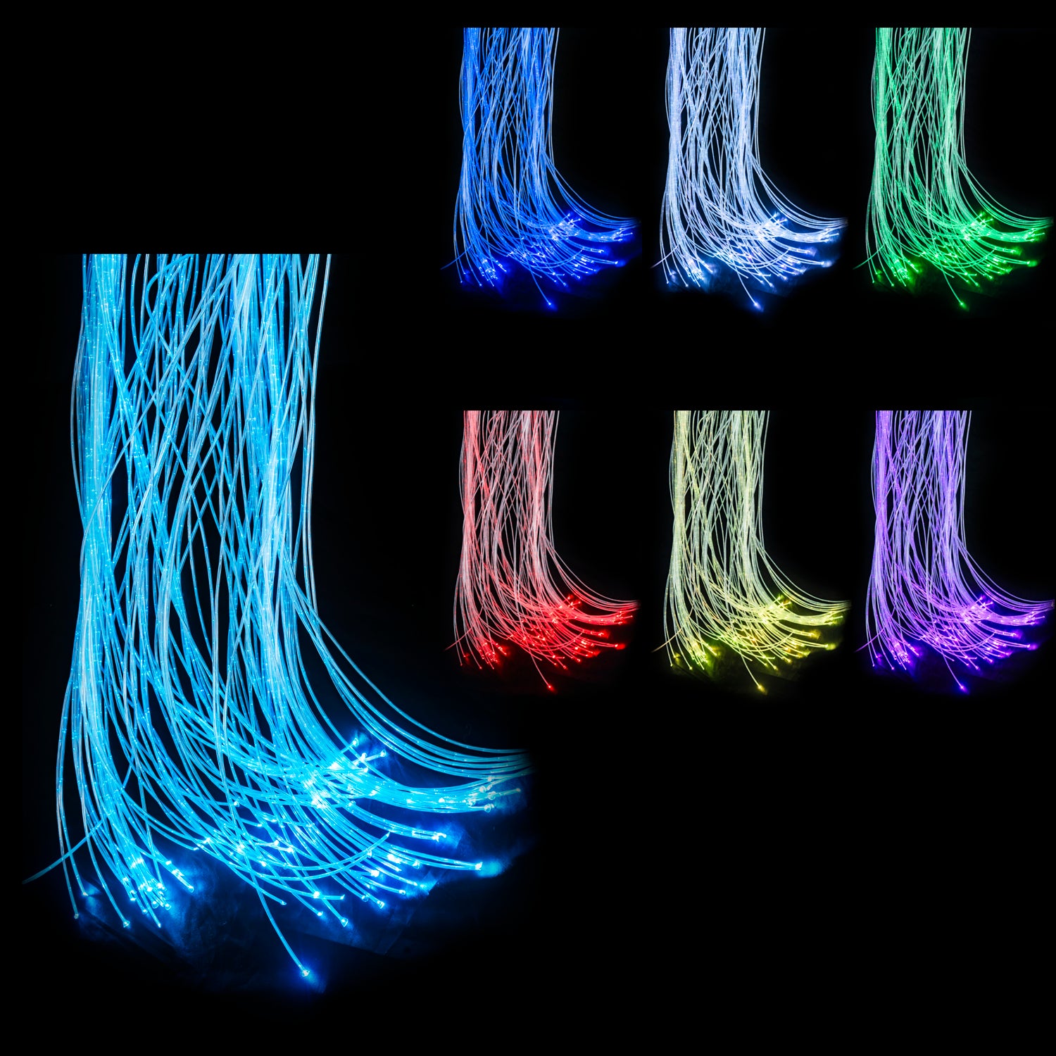 Translucent Colour Fibre Optic Set, Multi-Colour Sensory Lighting for Therapy & Relaxation