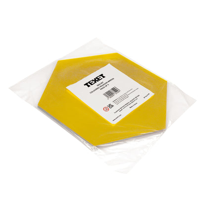 Coloured Hexagon Mirror, Pack of 5