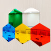 Coloured Hexagon Mirror, Pack of 5