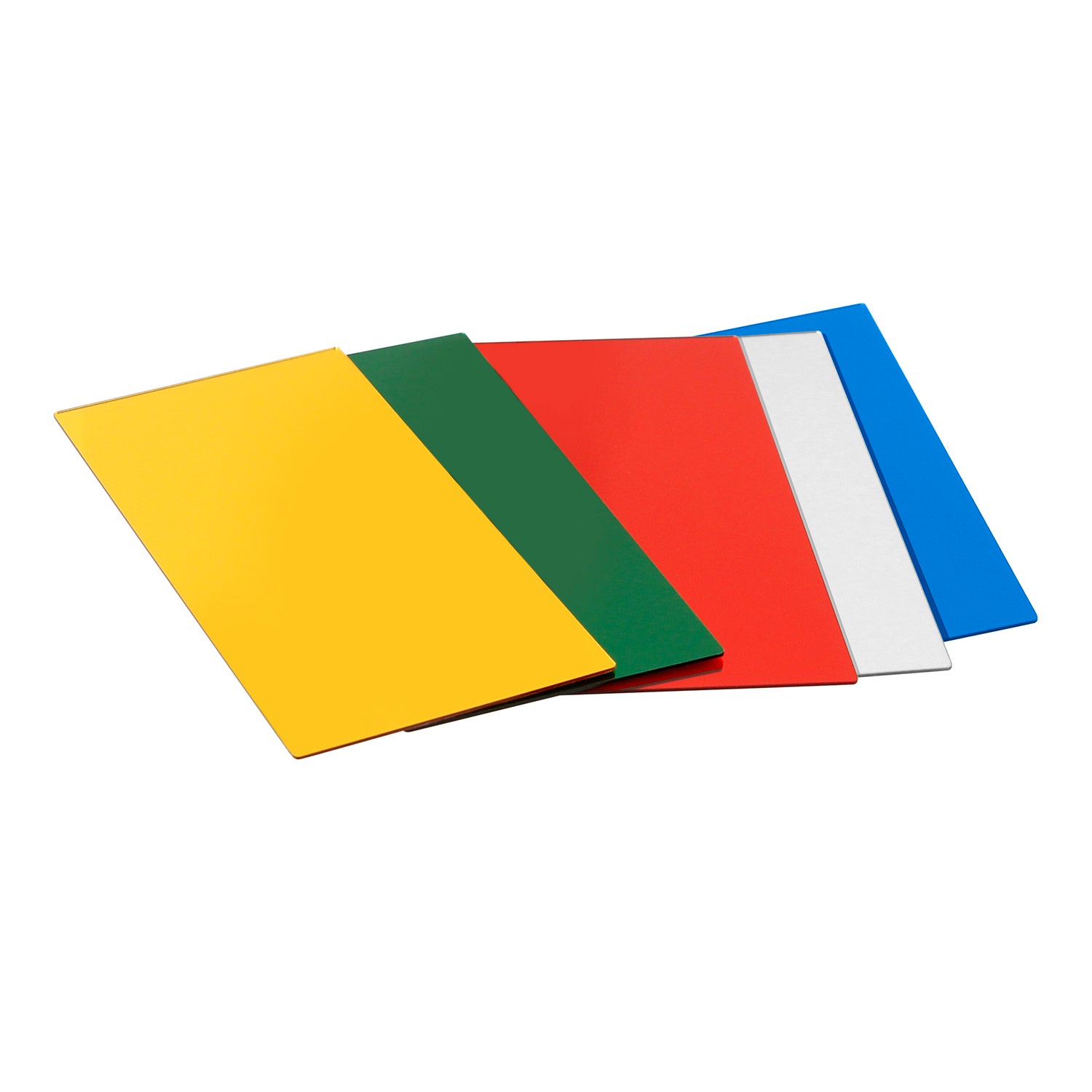 Coloured Large Rectangular Mirrors, Pack of 5